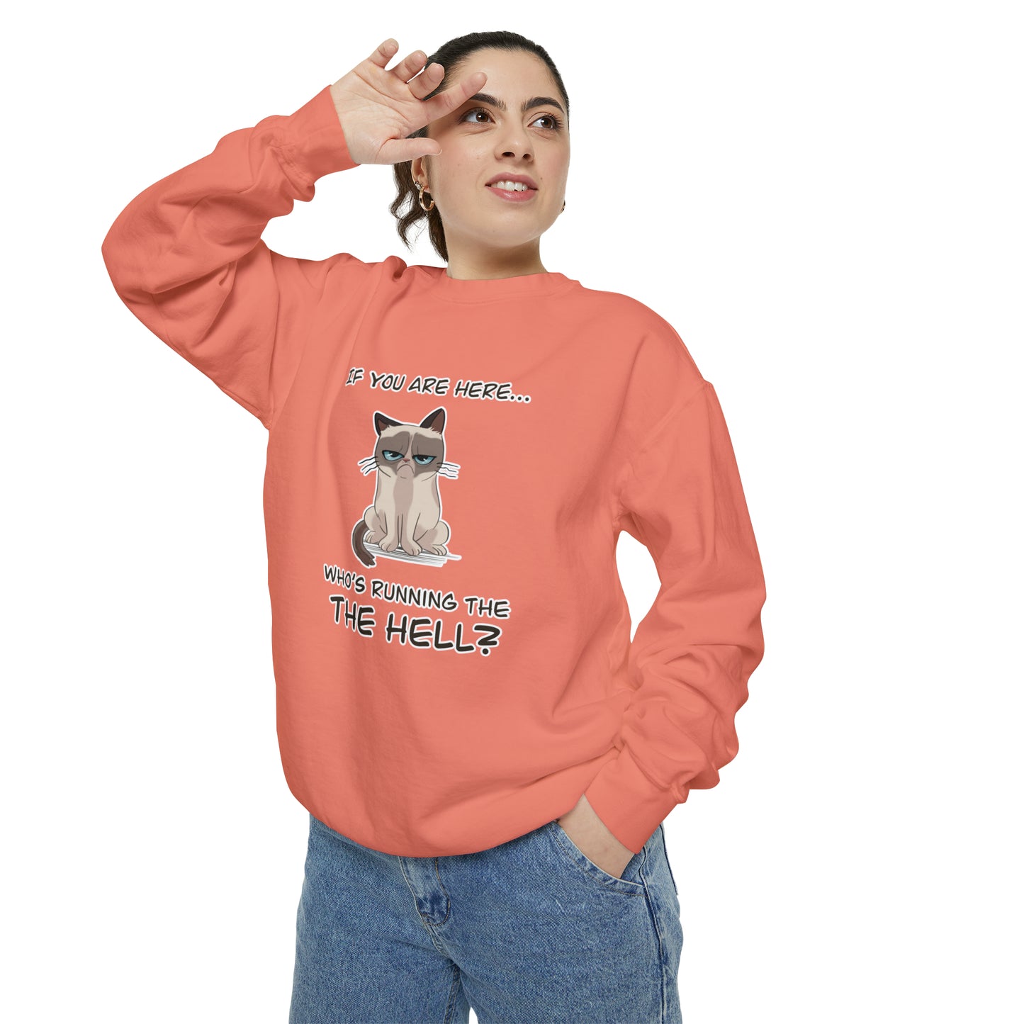 Hell Cat - Unisex Garment-Dyed Sweatshirt