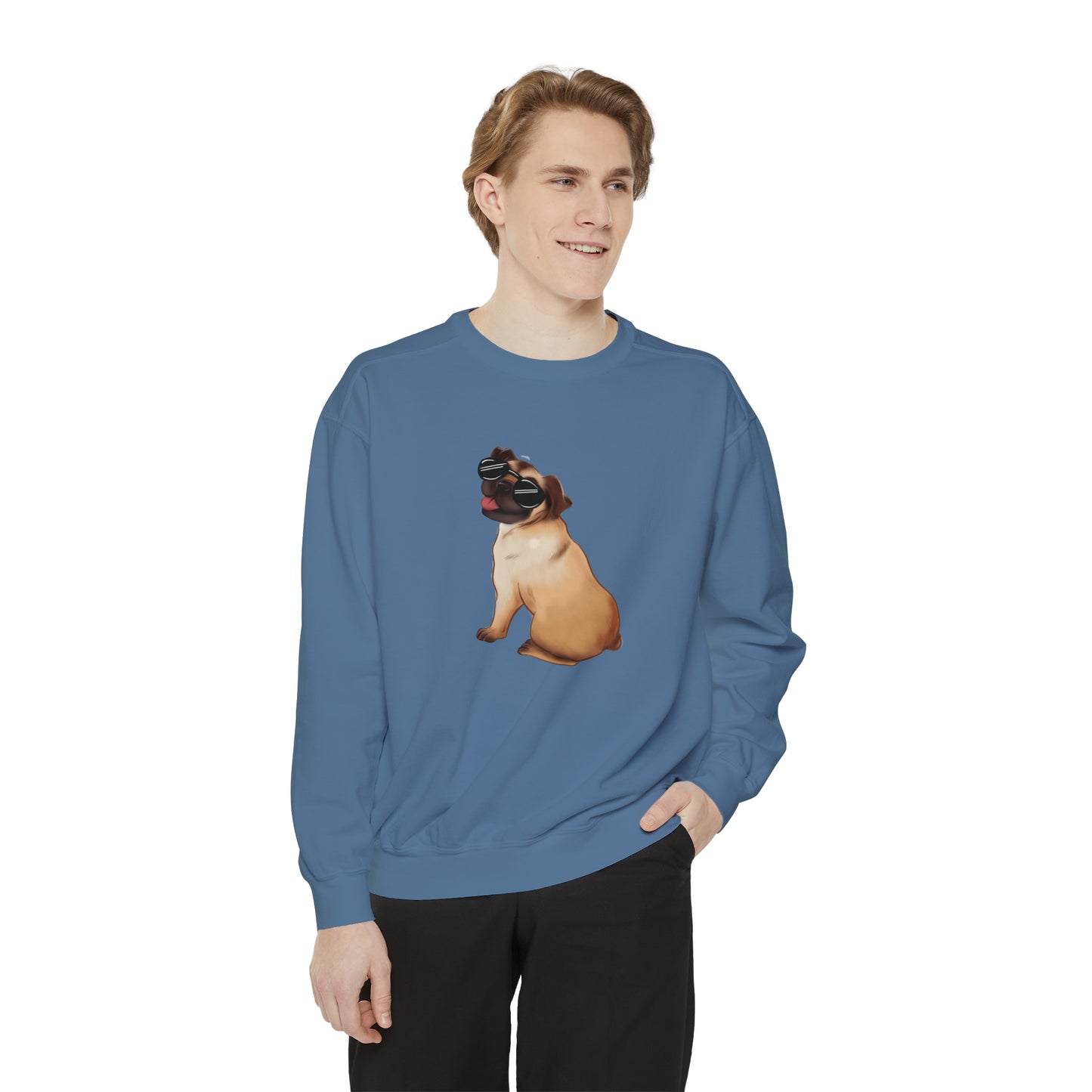 Pug - Unisex Garment-Dyed Sweatshirt