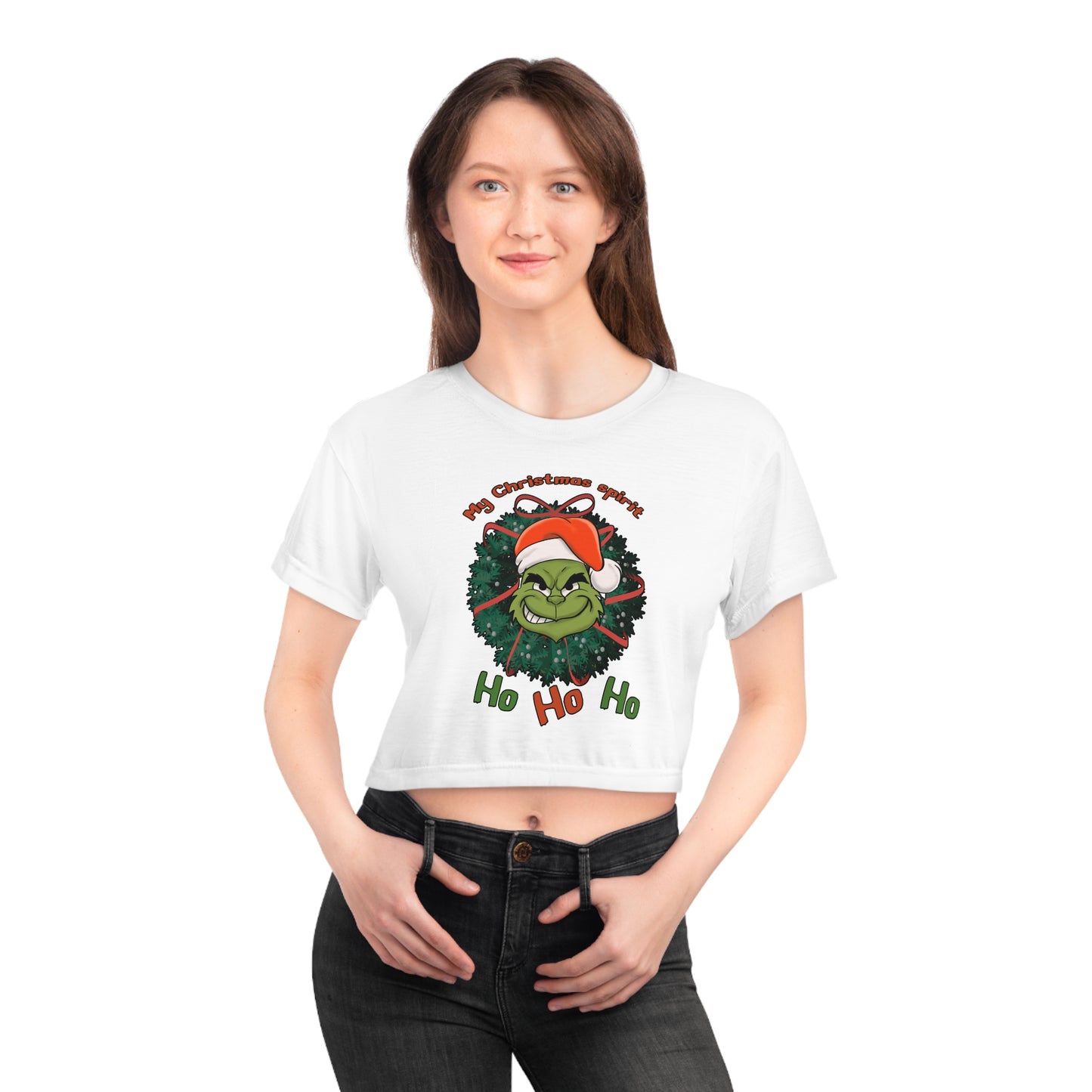 Grinch - Crop Tee (AOP)