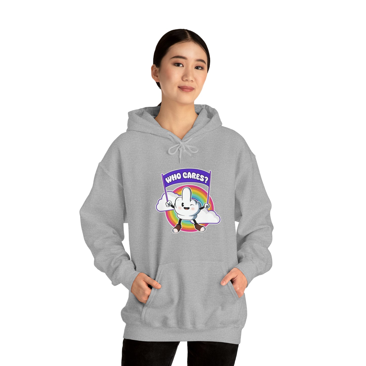 Who cares? - Unisex Heavy Blend™ Hooded Sweatshirt