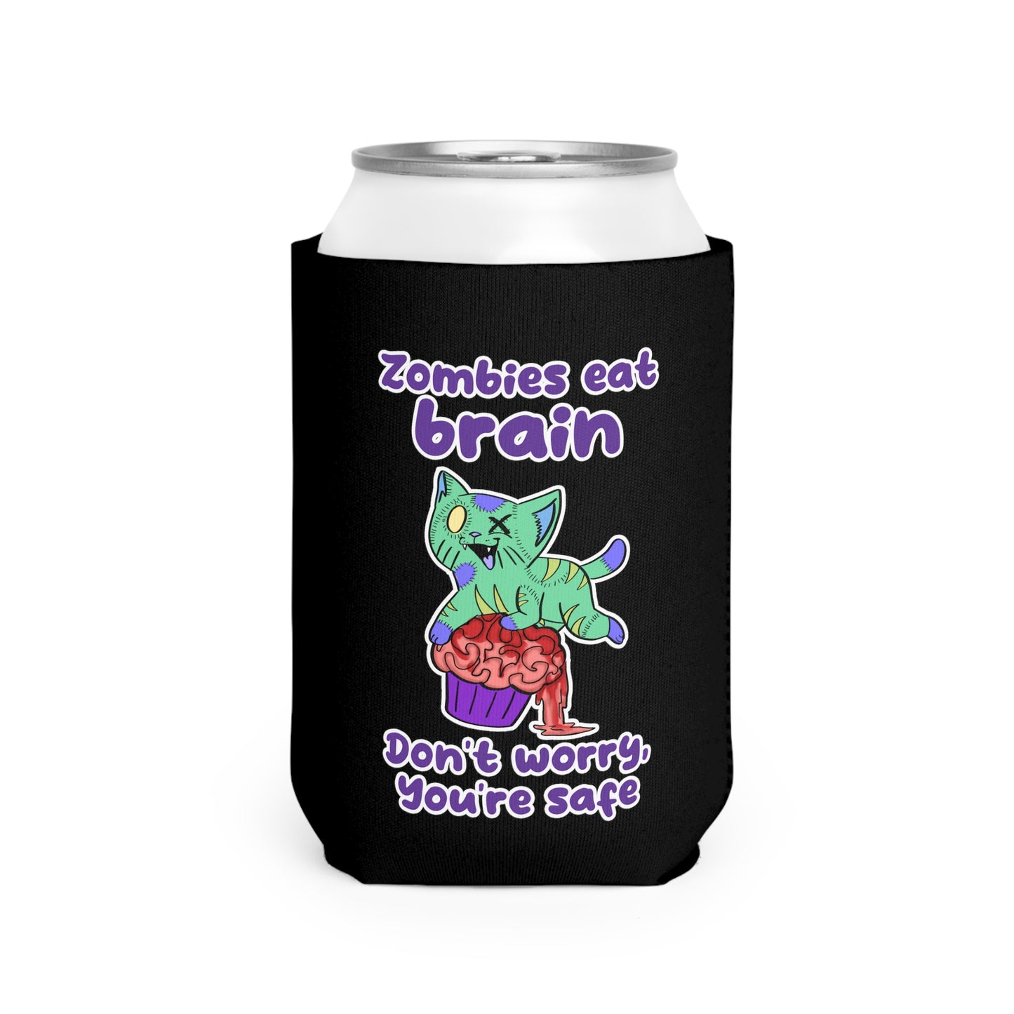 Zombie Cat - Can Cooler Sleeve