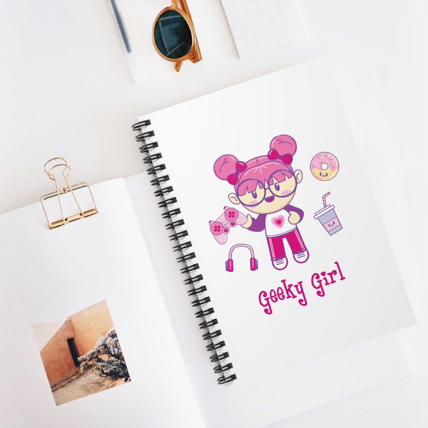 Geek Girl - Spiral Notebook - Ruled Line