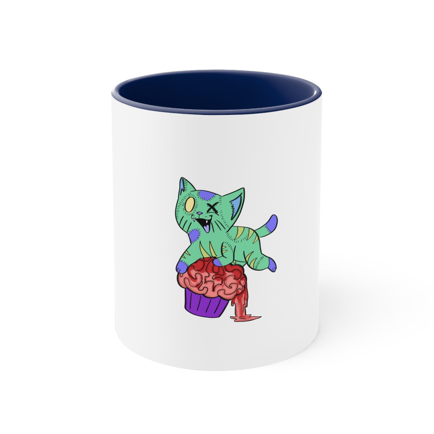 Zombie Cat - Accent Coffee Mug, 11oz