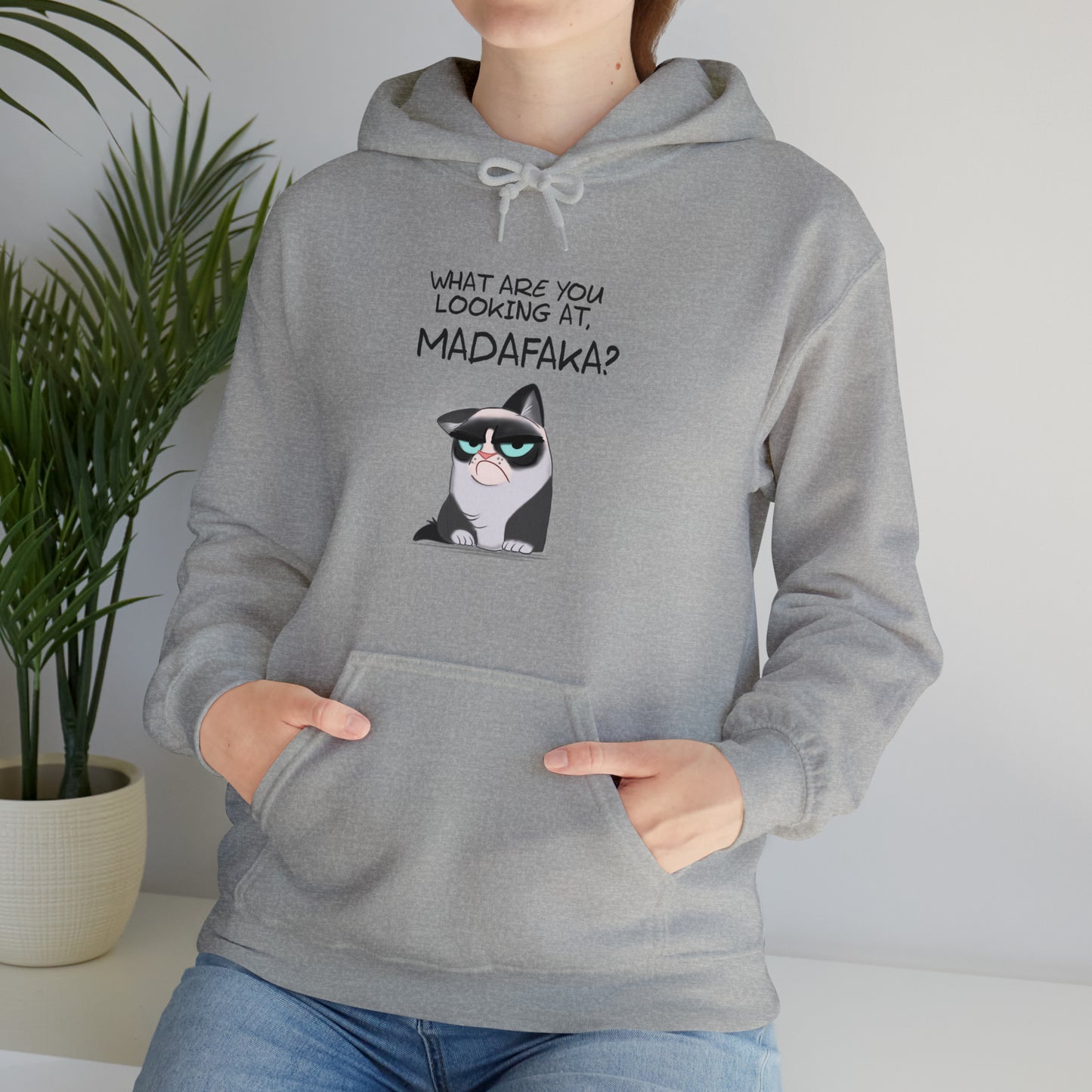 What you're looking at, Madafaka? - Unisex Heavy Blend™ Hooded Sweatshirt