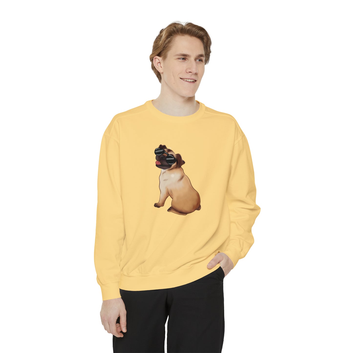 Pug - Unisex Garment-Dyed Sweatshirt