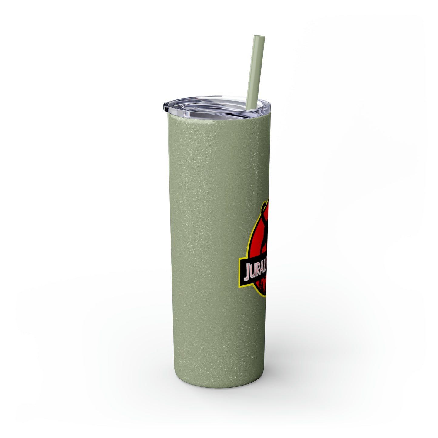 Jurassicat Park - Skinny Tumbler with Straw, 20oz