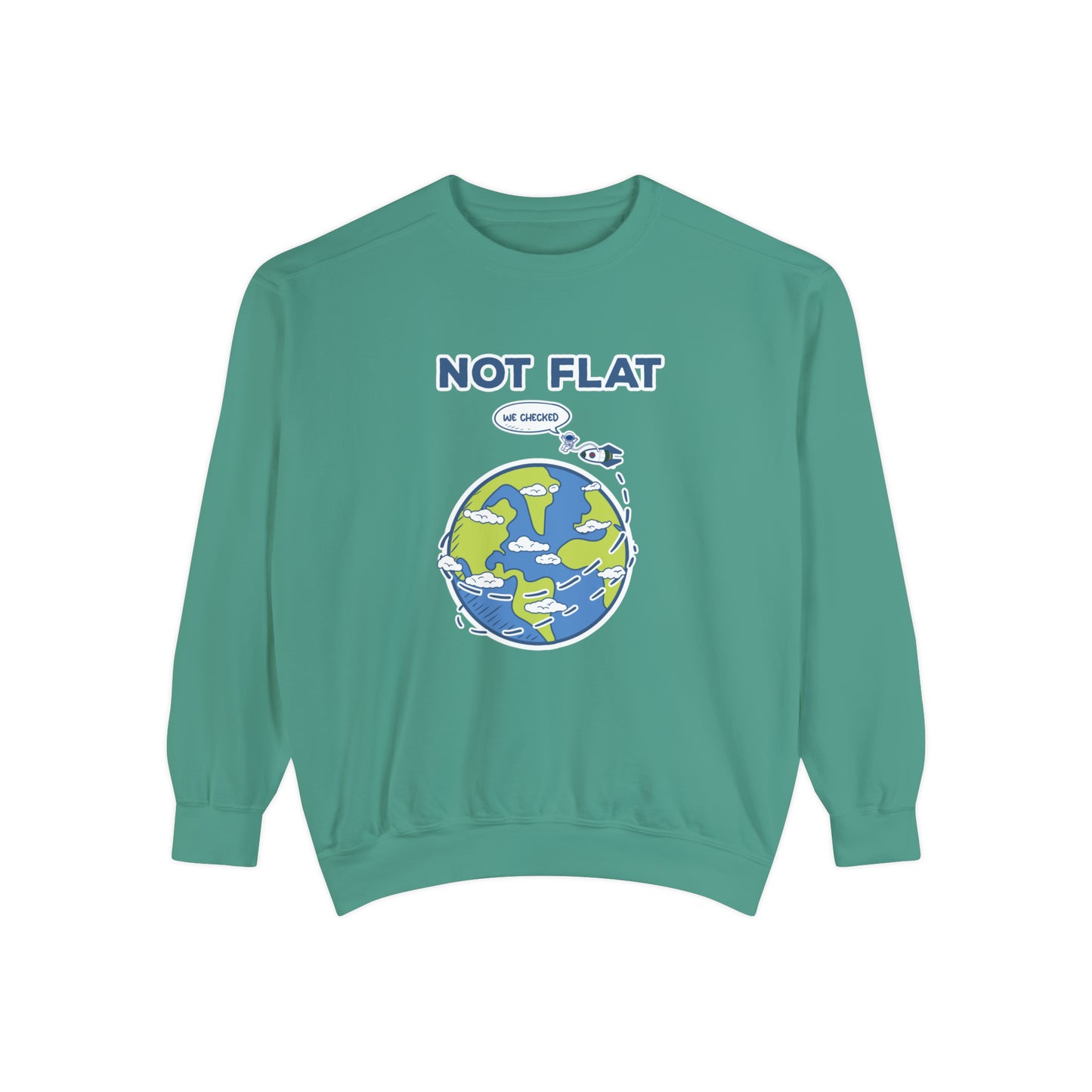 Flat Earth - Unisex Garment-Dyed Sweatshirt