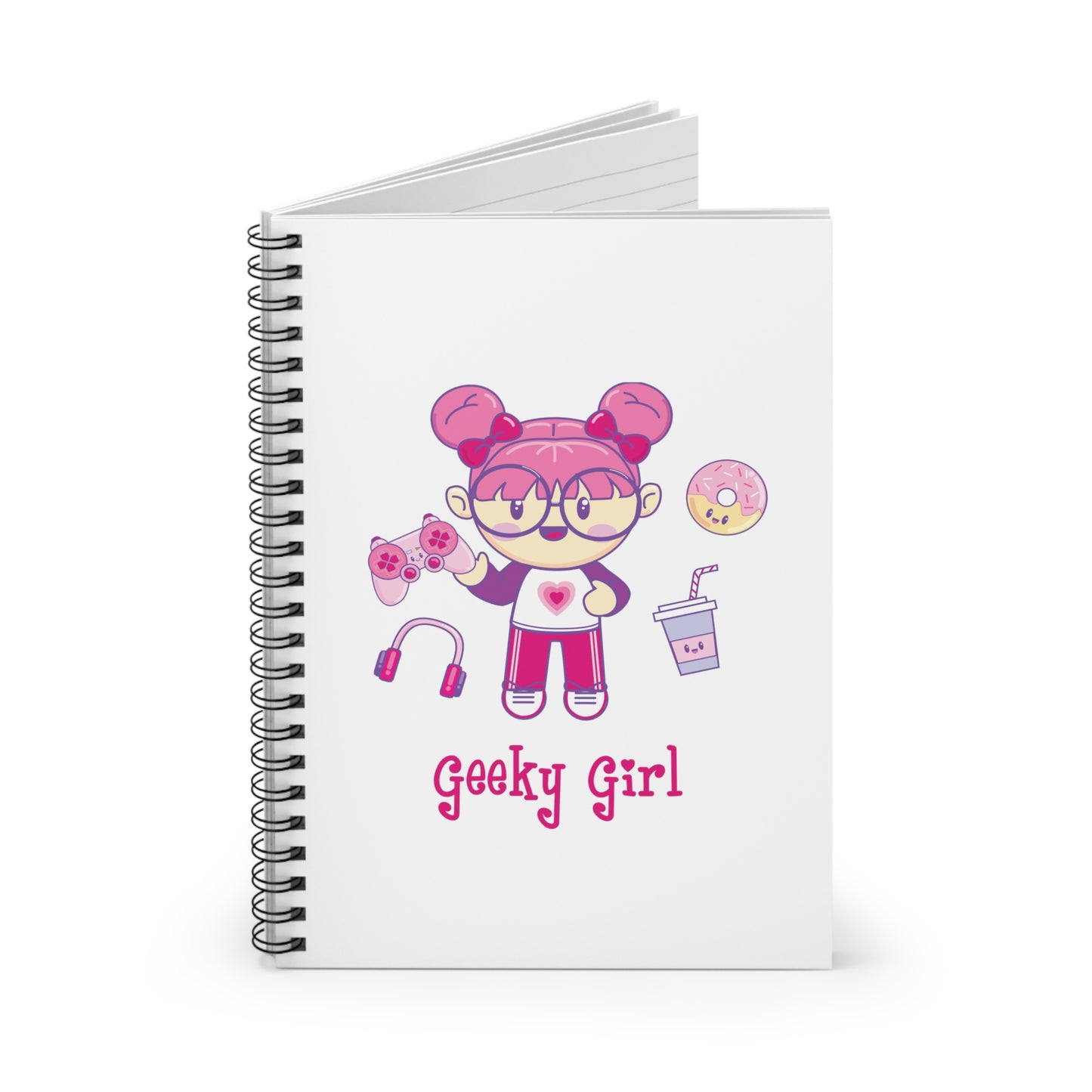 Geek Girl - Spiral Notebook - Ruled Line