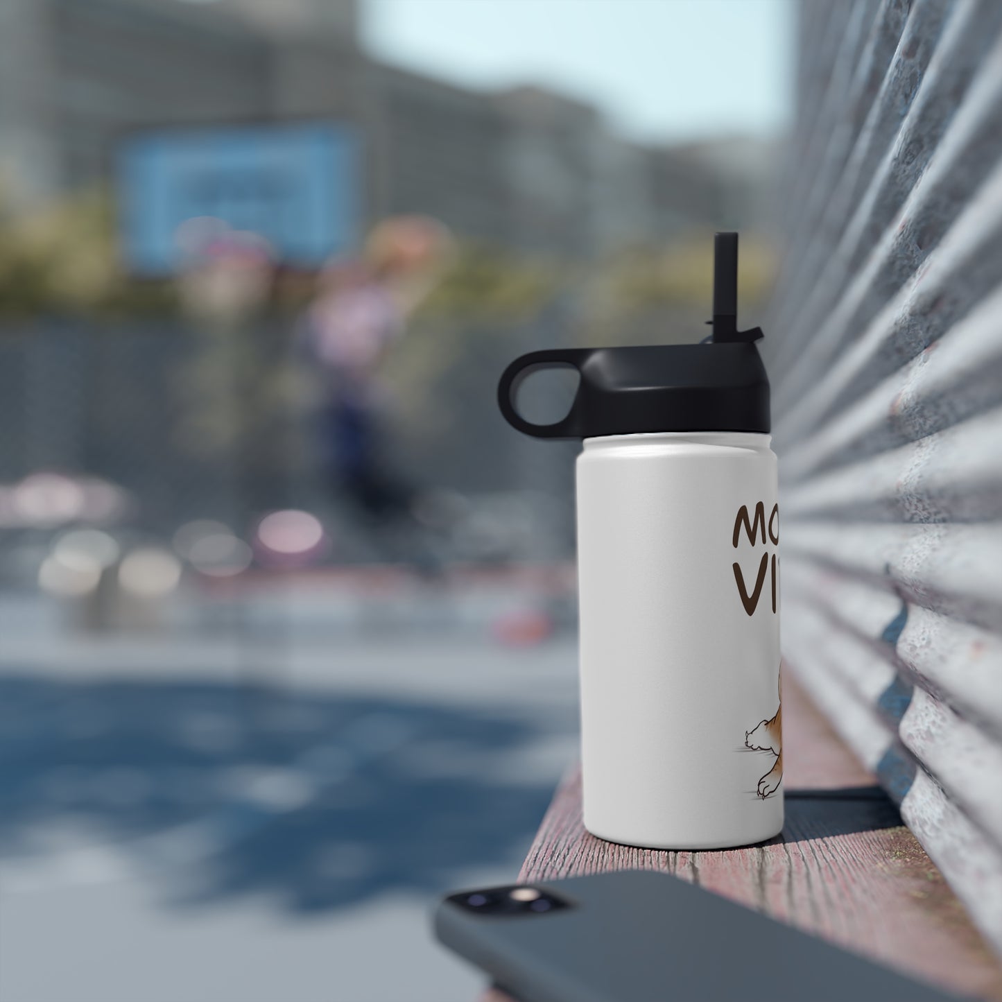 Monday Vibes - Stainless Steel Water Bottle, Standard Lid