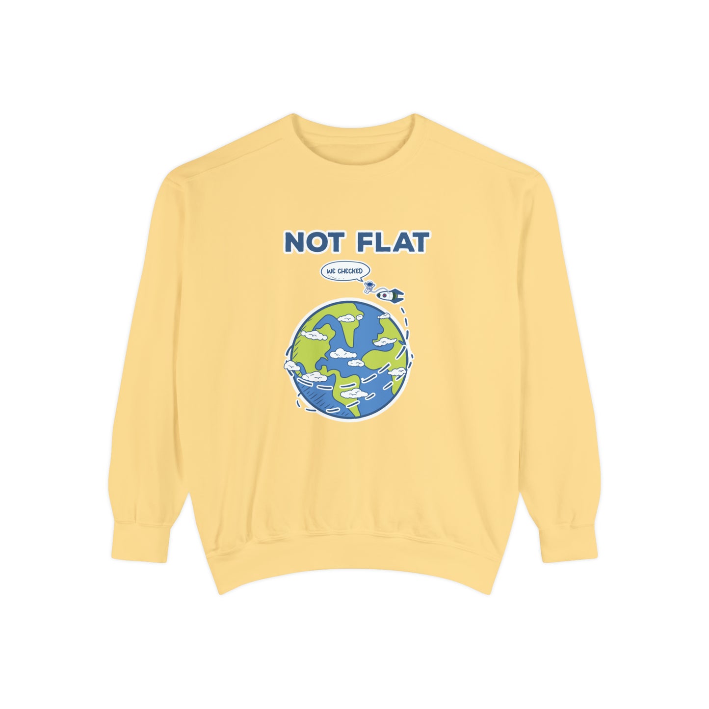 Flat Earth - Unisex Garment-Dyed Sweatshirt