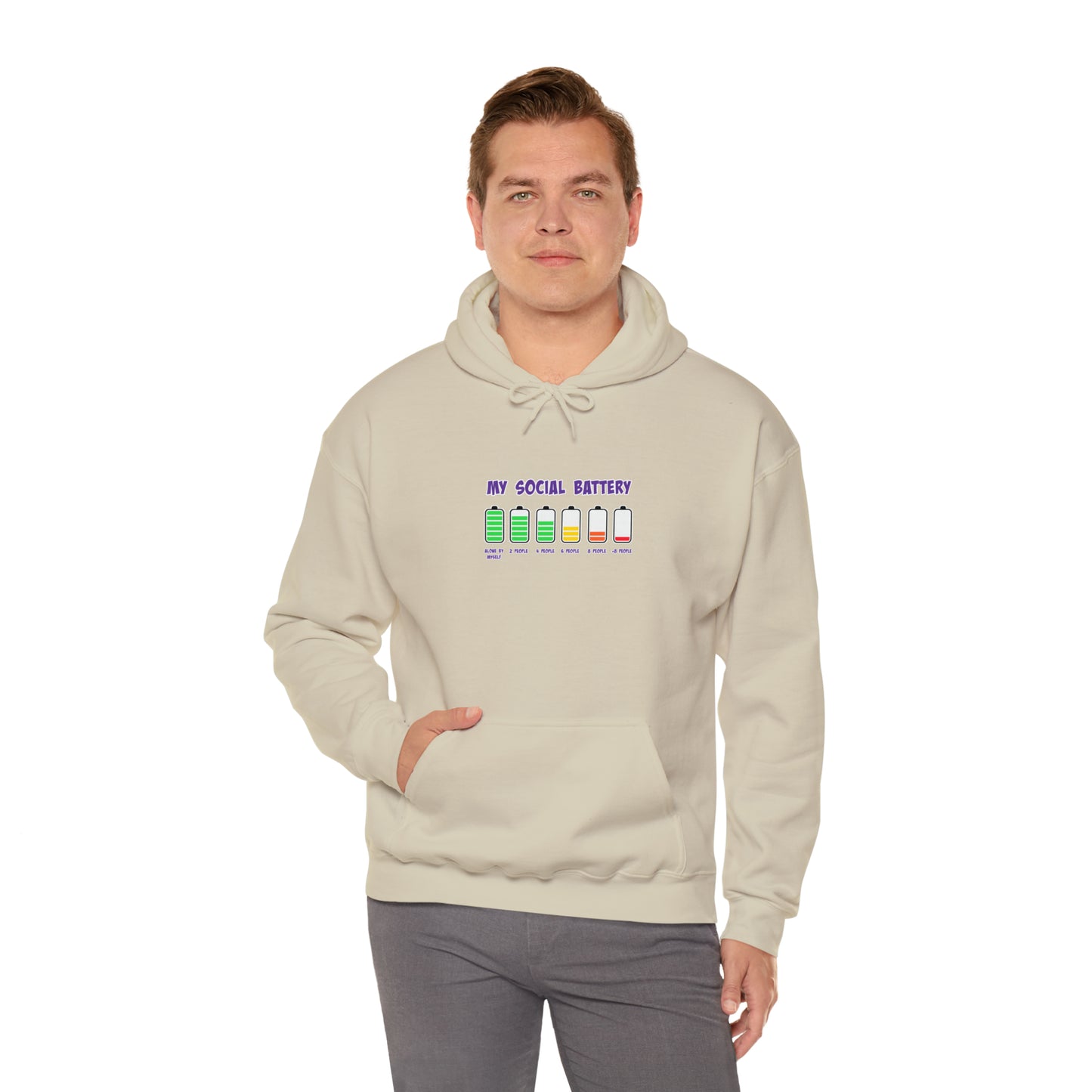 Social Battery - Unisex Heavy Blend™ Hooded Sweatshirt