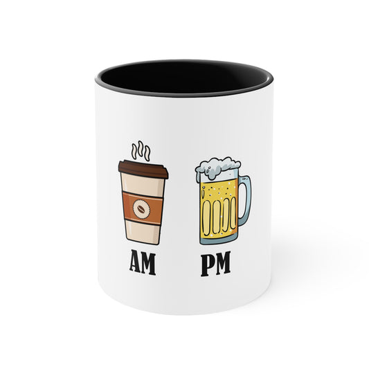 AM/PM - Accent Coffee Mug, 11oz