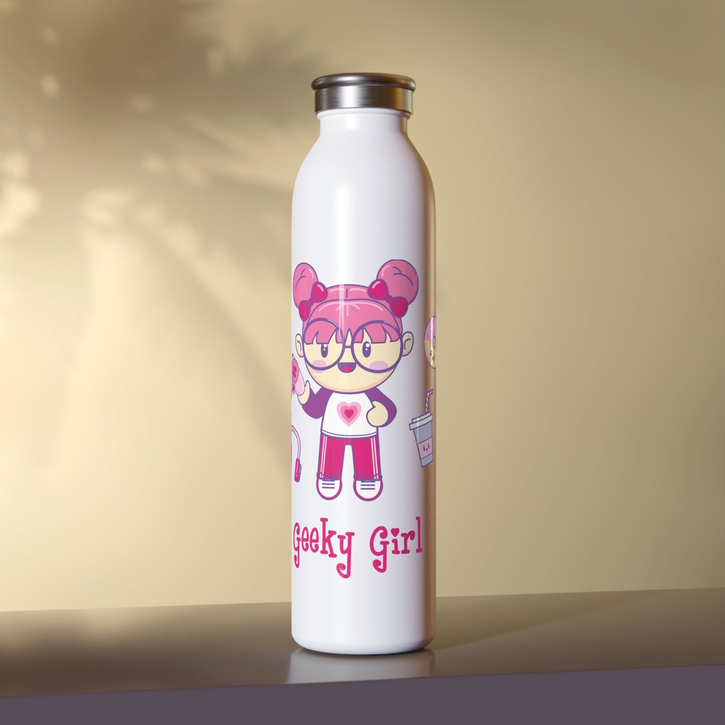 Geek Girl - Slim Water Bottle