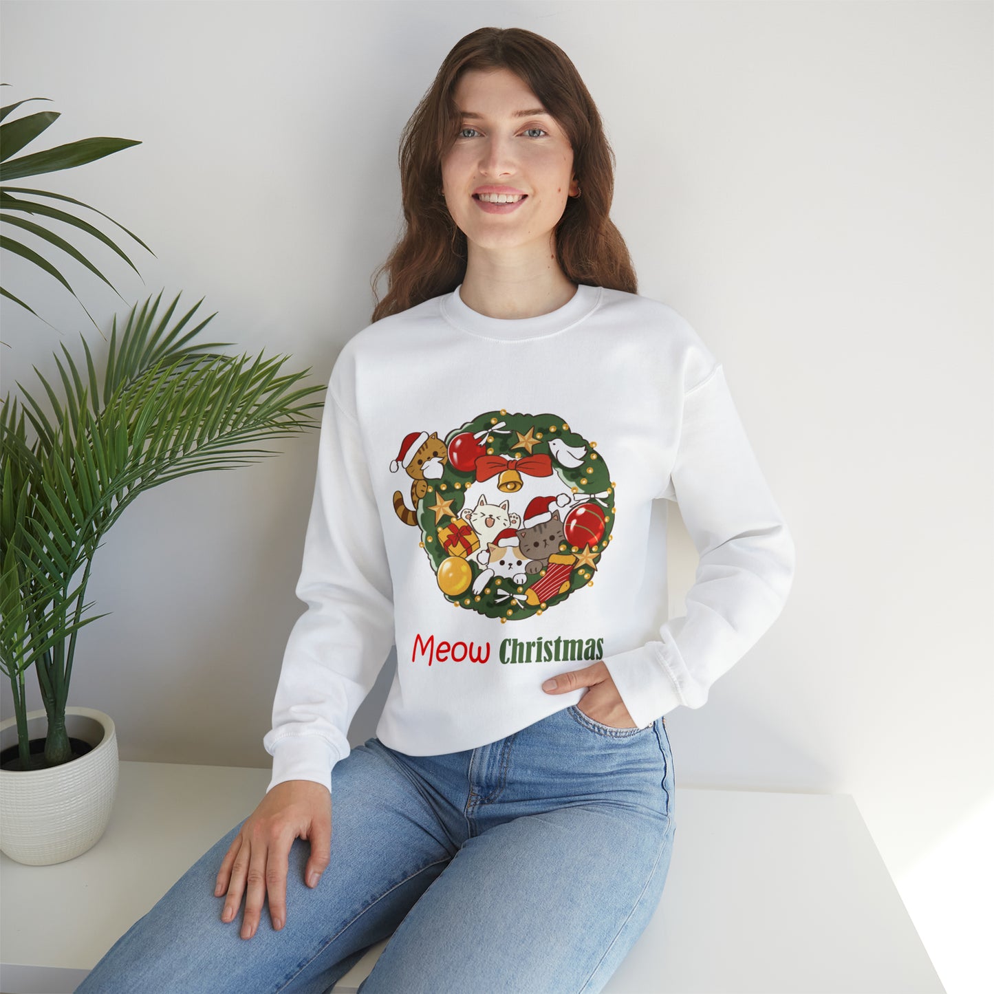 Meow Christmas - Unisex Heavy Blend™ Crewneck Sweatshirt