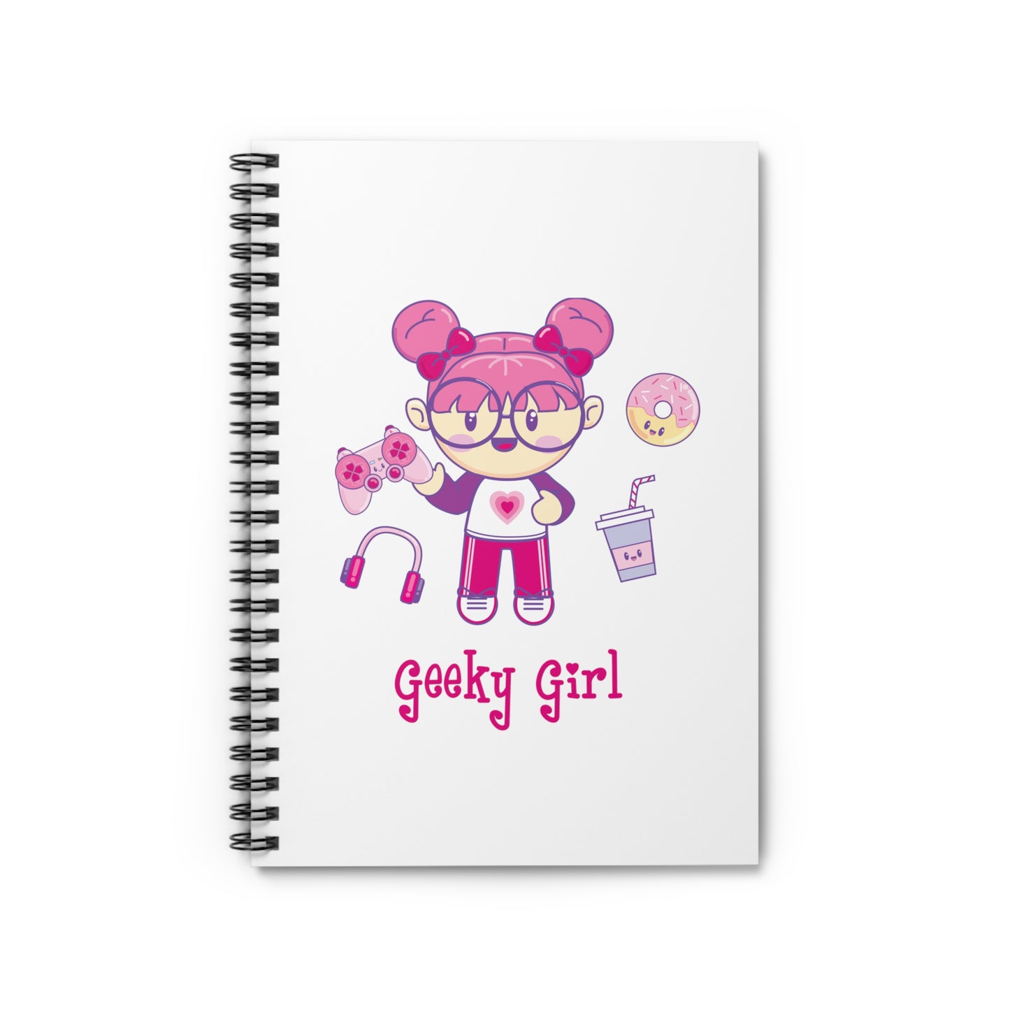 Geek Girl - Spiral Notebook - Ruled Line