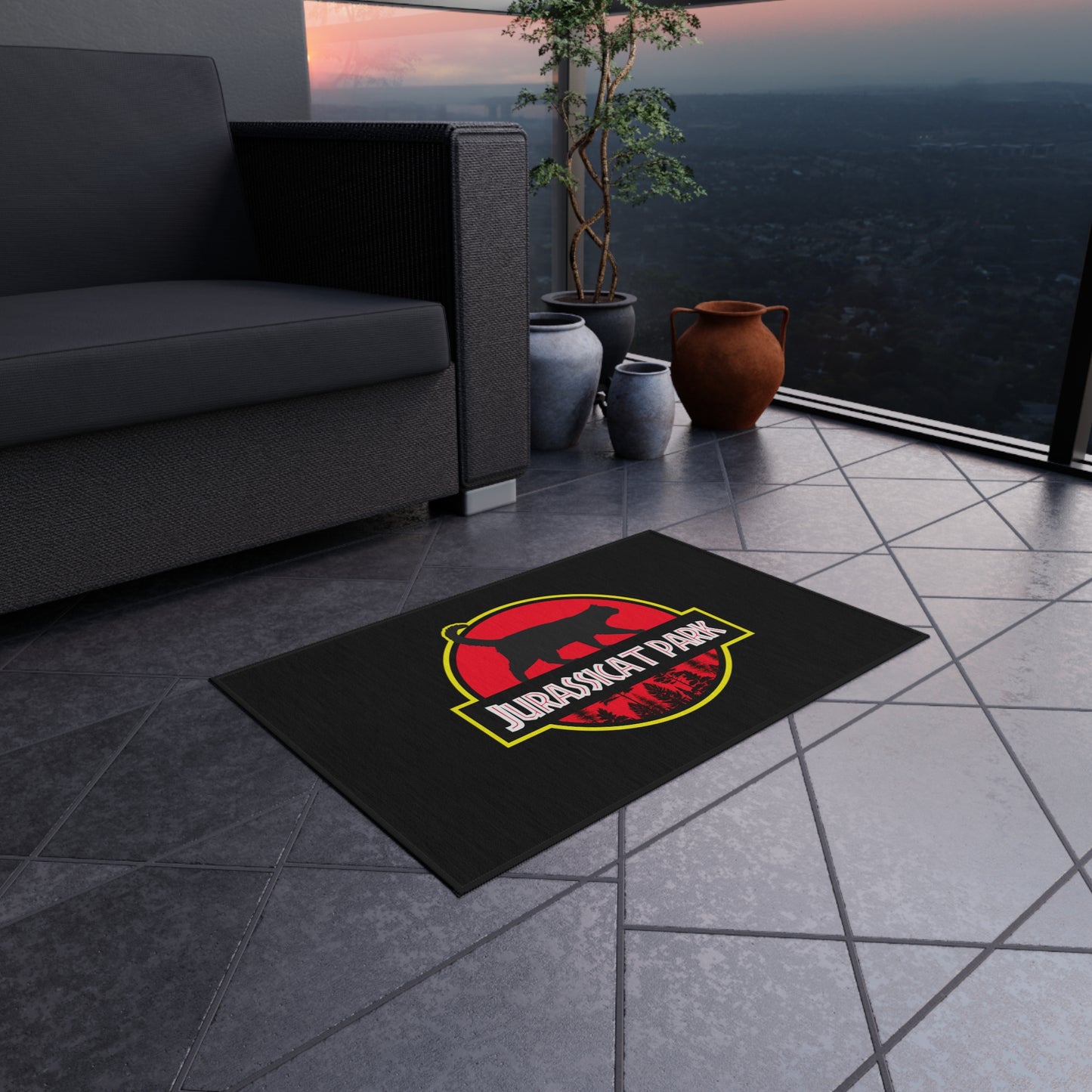 Jurassicat Park - Outdoor Rug