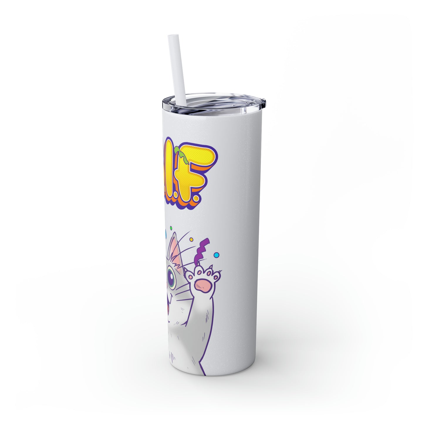 TGIF - Skinny Tumbler with Straw, 20oz