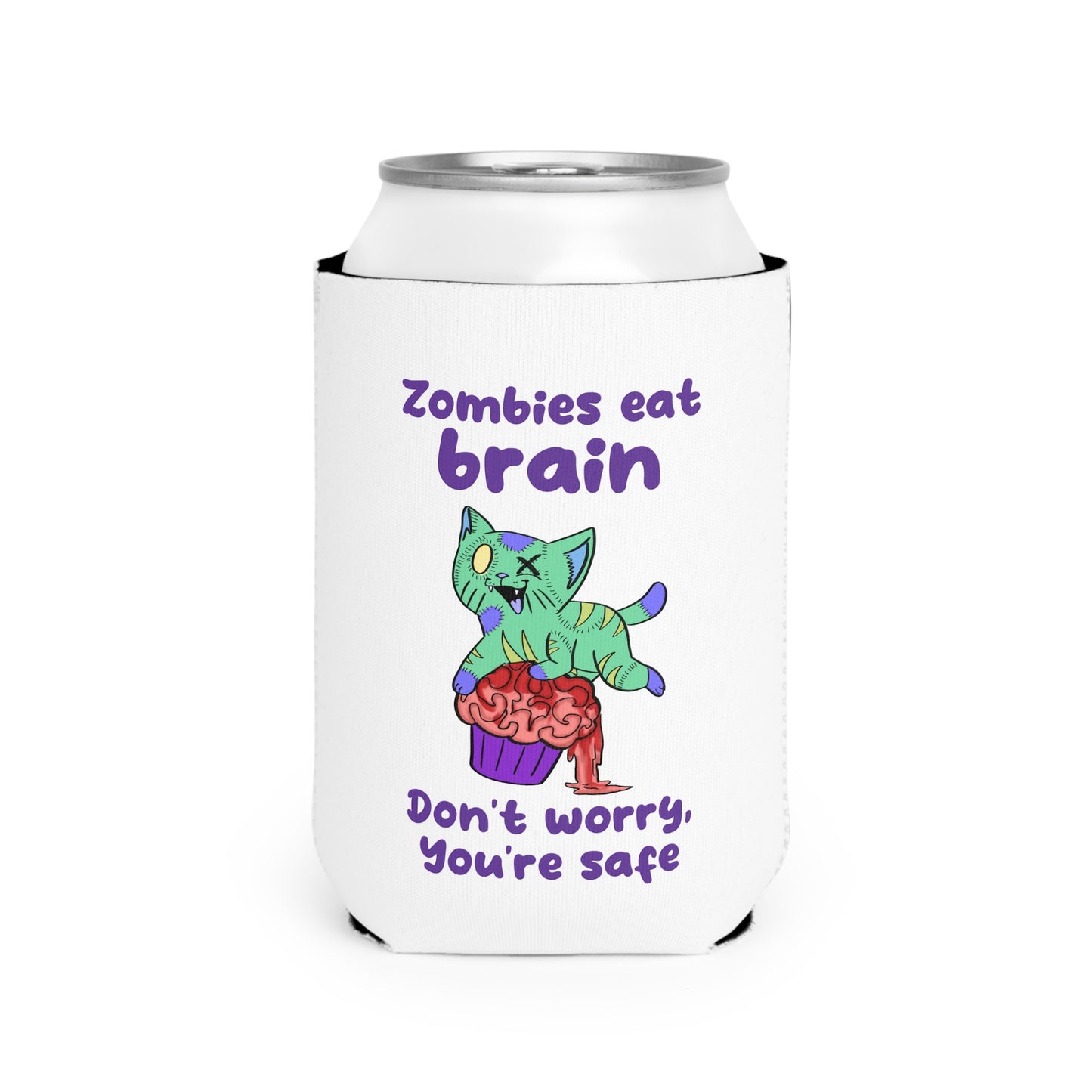 Zombie Cat - Can Cooler Sleeve