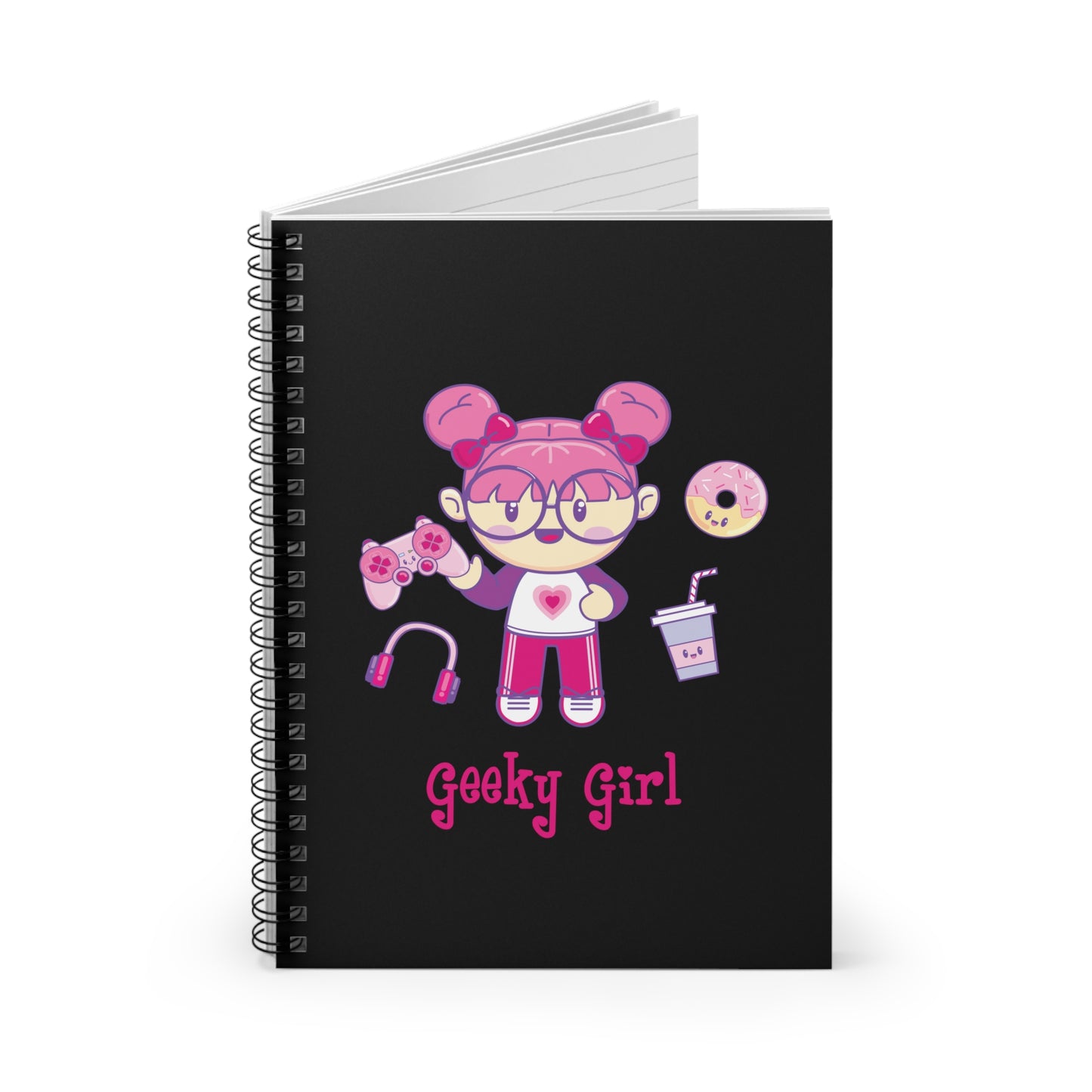 Geek Girl - Spiral Notebook - Ruled Line