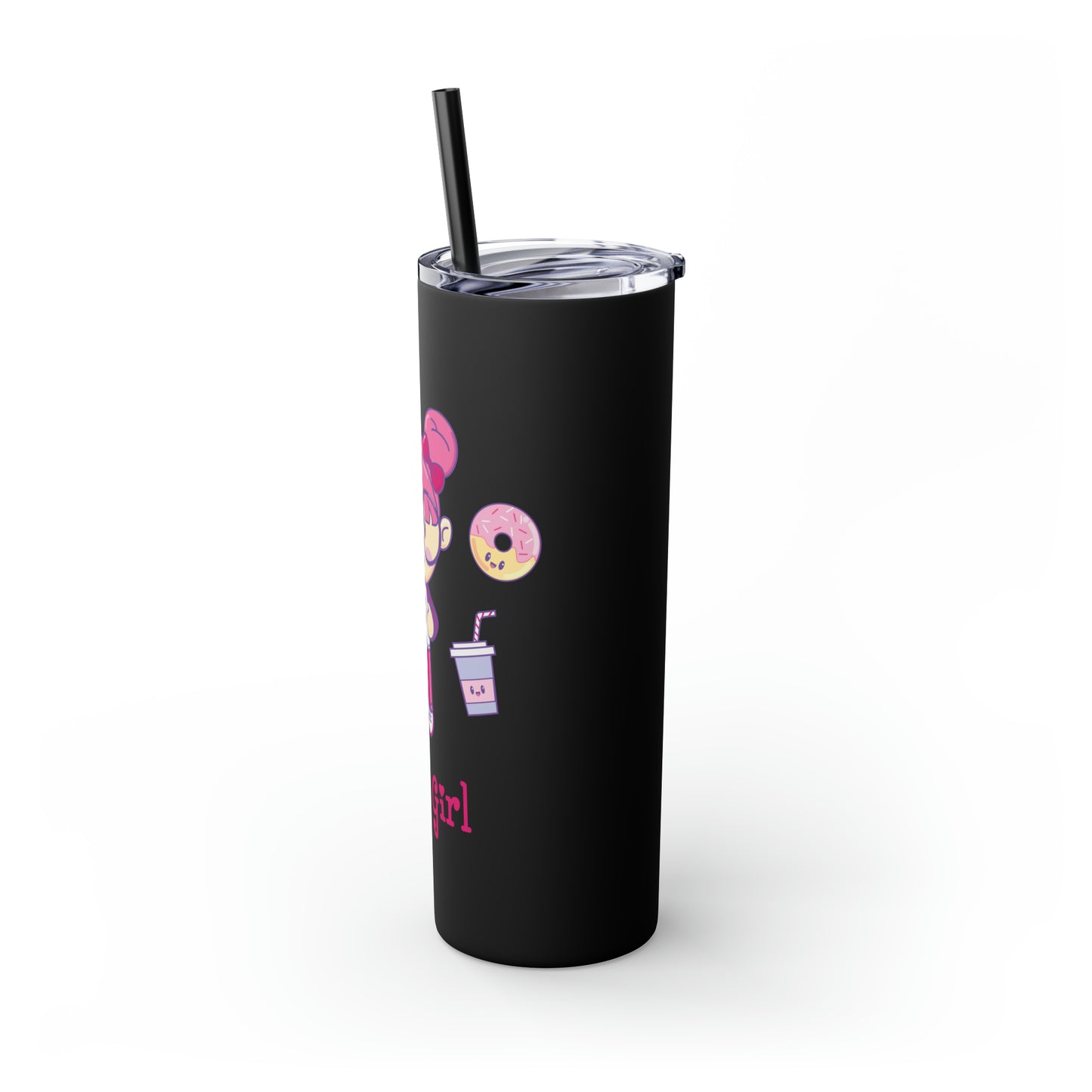 Geek Girl - Skinny Tumbler with Straw, 20oz