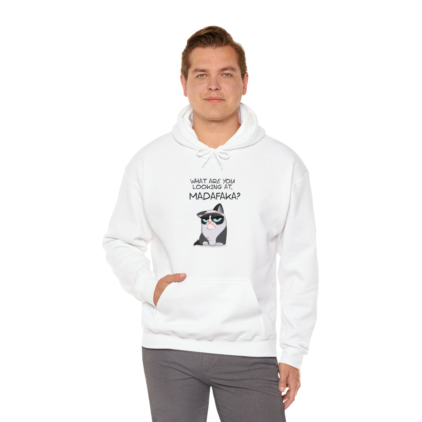 What you're looking at, Madafaka? - Unisex Heavy Blend™ Hooded Sweatshirt