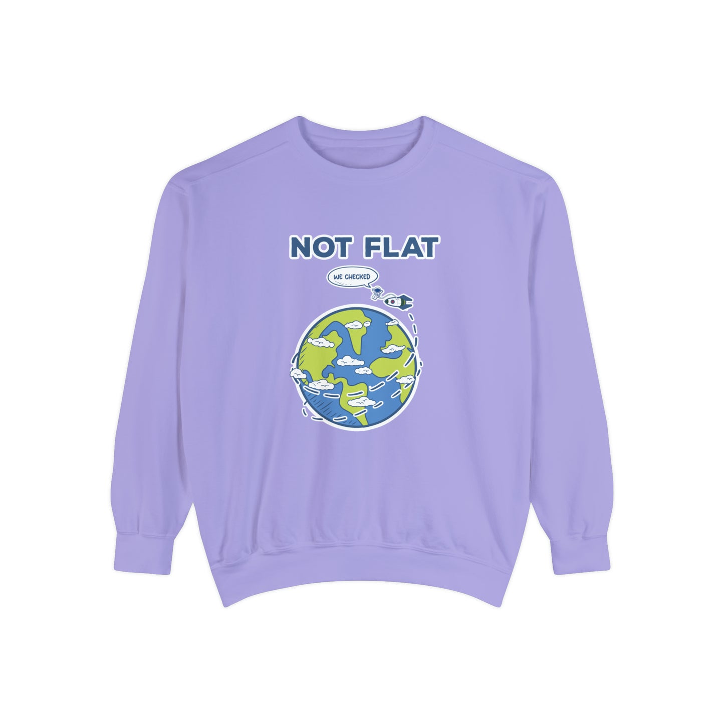 Flat Earth - Unisex Garment-Dyed Sweatshirt