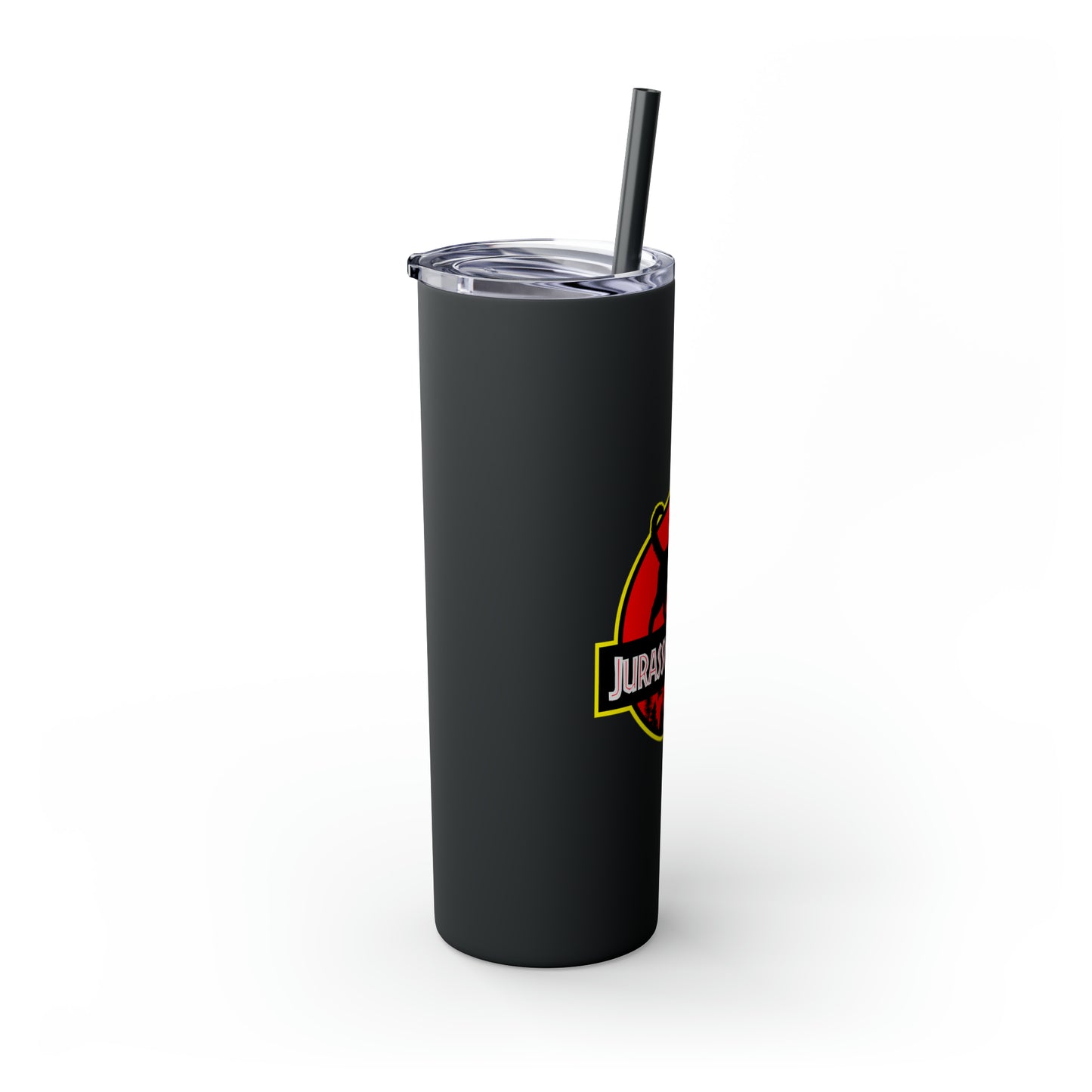 Jurassicat Park - Skinny Tumbler with Straw, 20oz