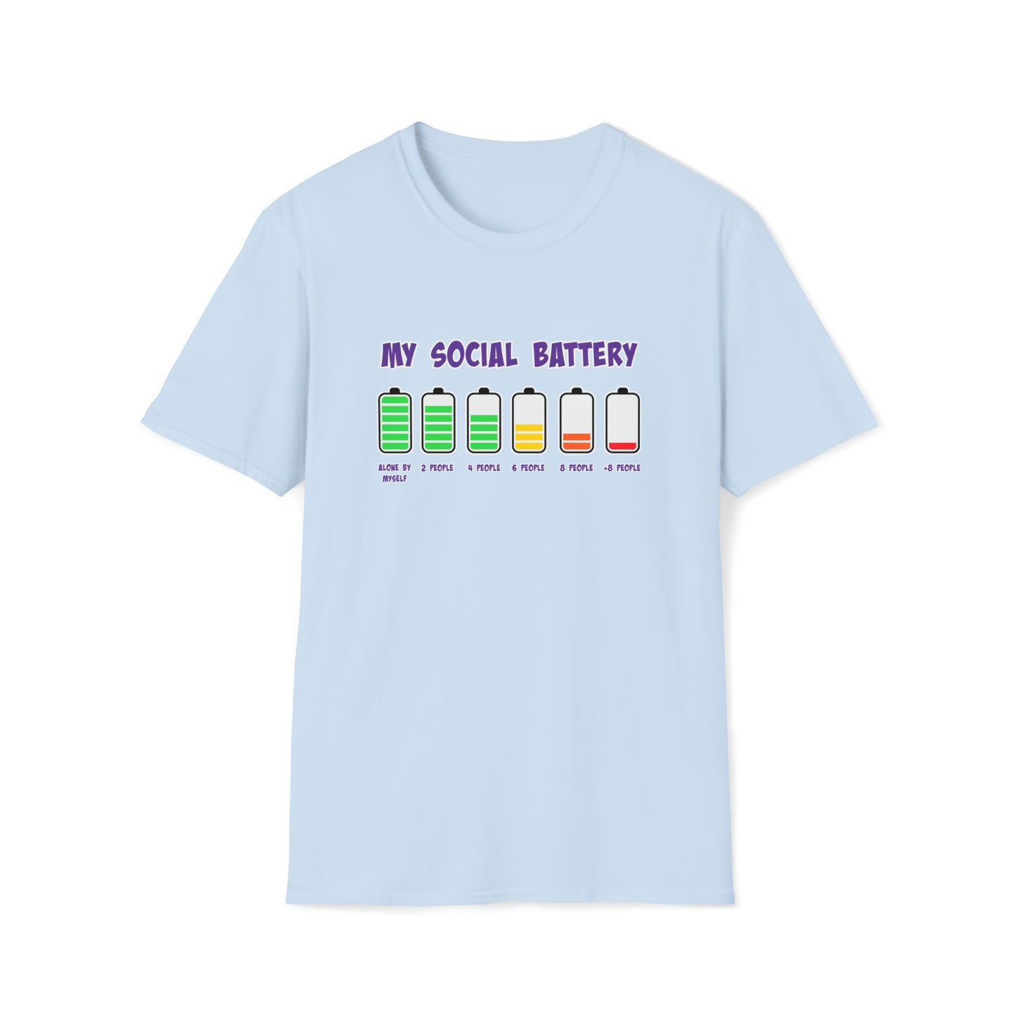 Social Battery - Unisex Softstyle T-Shirt