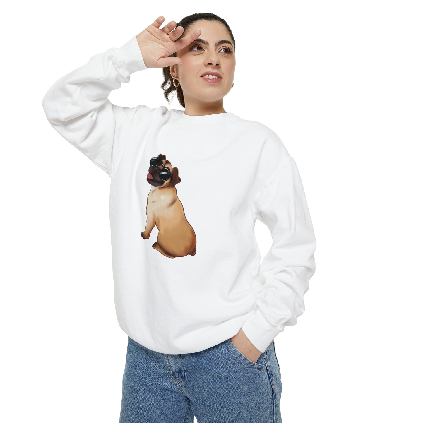 Pug - Unisex Garment-Dyed Sweatshirt