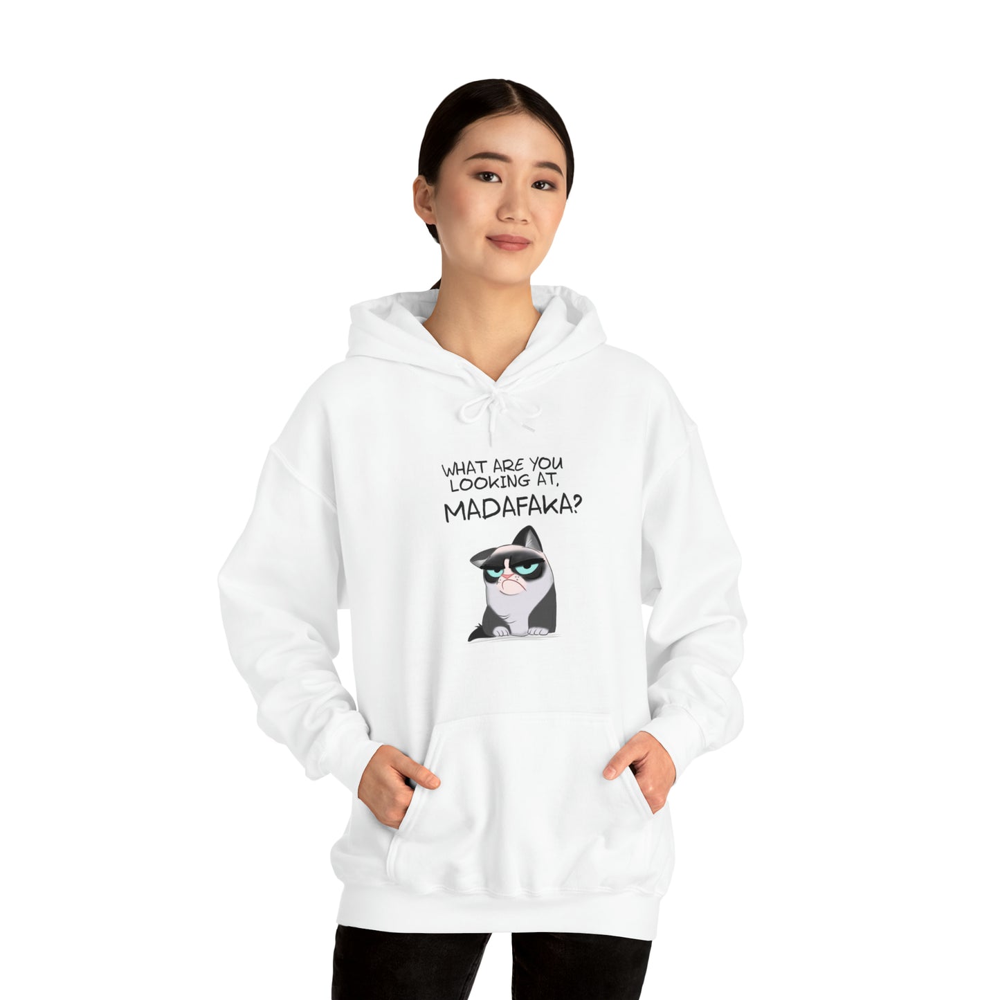 What you're looking at, Madafaka? - Unisex Heavy Blend™ Hooded Sweatshirt