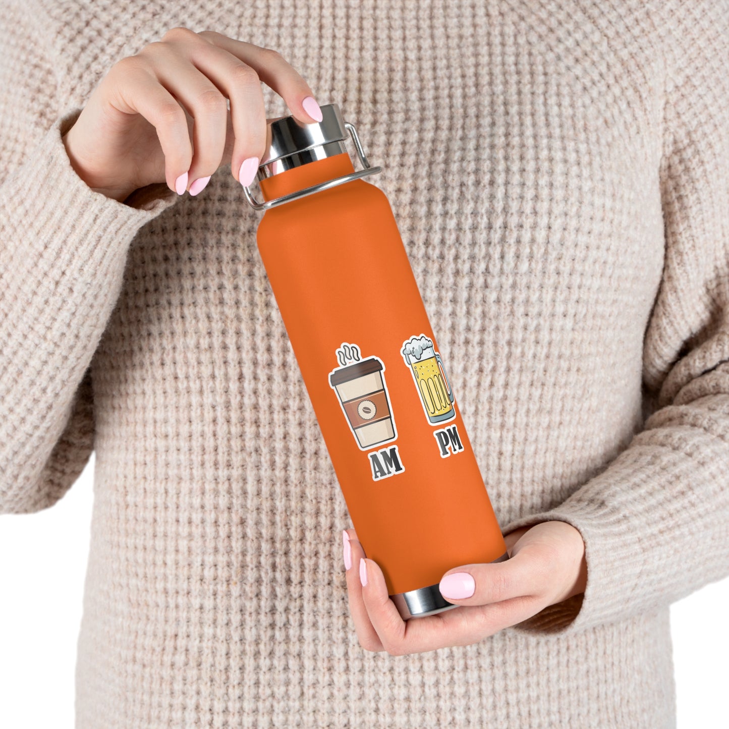 AM/PM - Copper Vacuum Insulated Bottle, 22oz