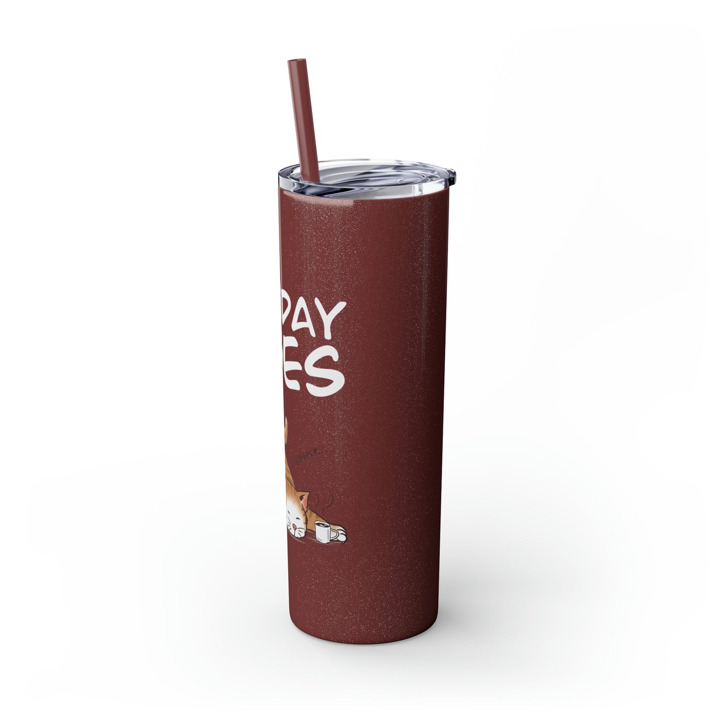 Monday Vibes - Skinny Tumbler with Straw, 20oz