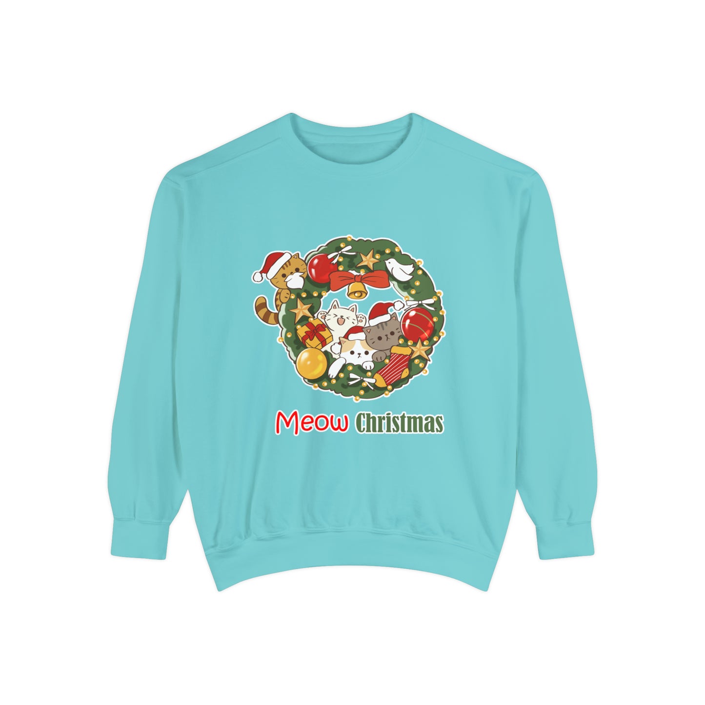 Meow Christmas - Unisex Garment-Dyed Sweatshirt