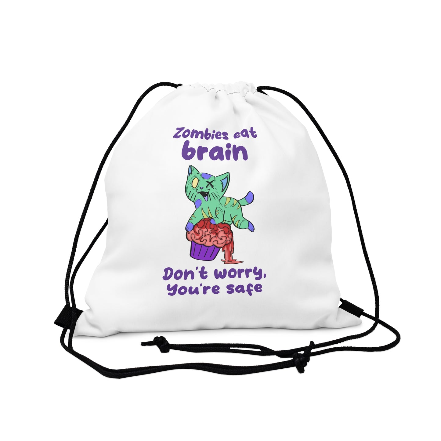 Zombie Cat -Outdoor Drawstring Bag