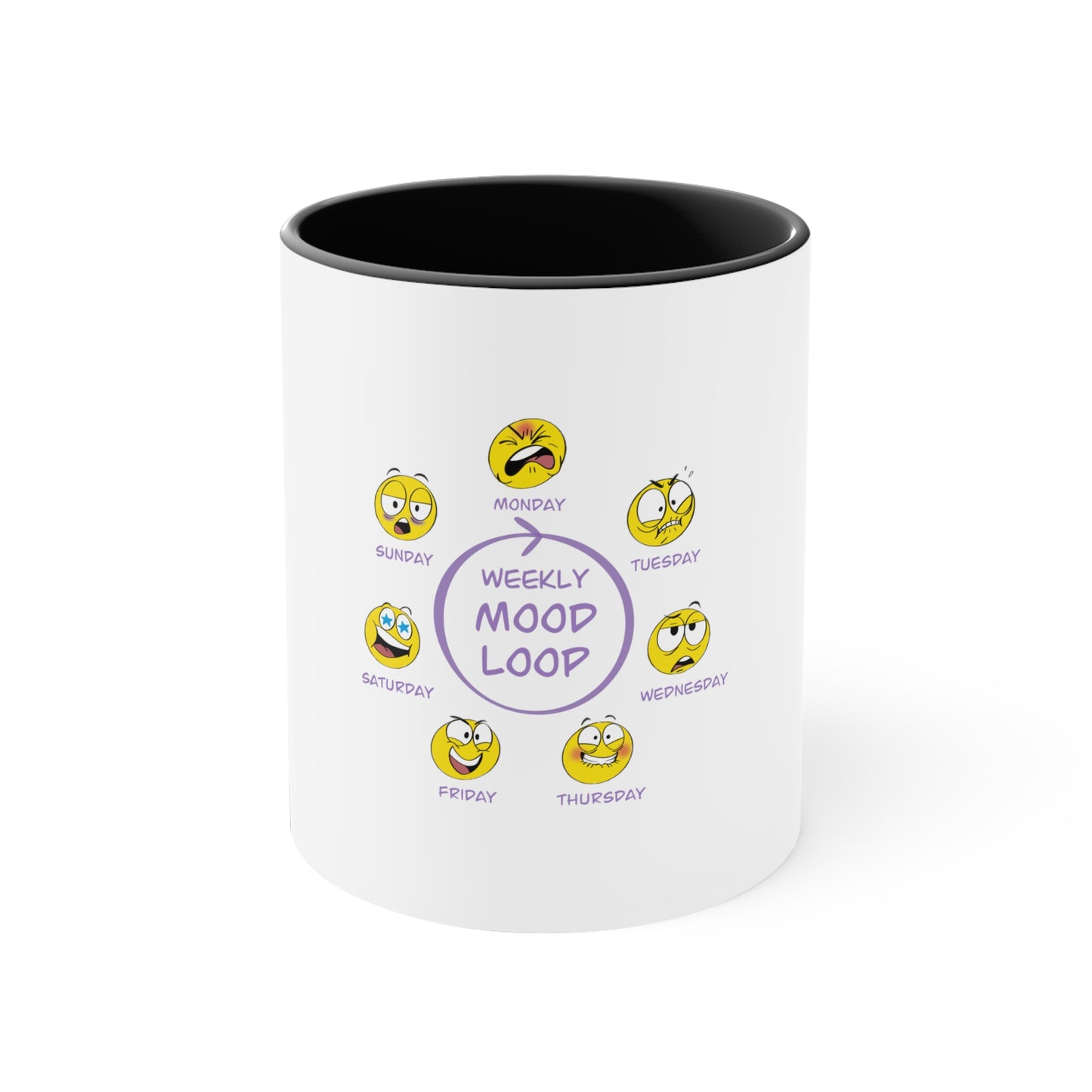 Weekly  Mood Loop - Accent Coffee Mug, 11oz