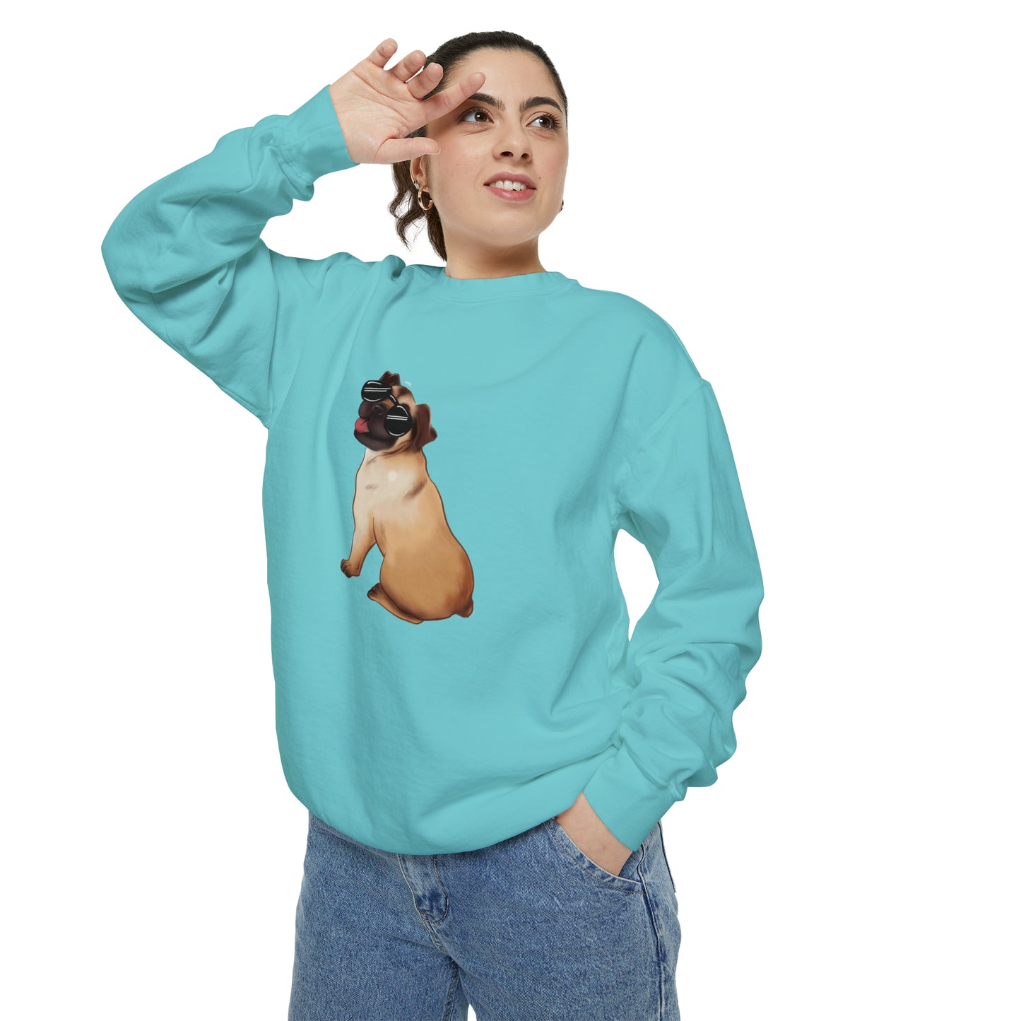 Pug - Unisex Garment-Dyed Sweatshirt