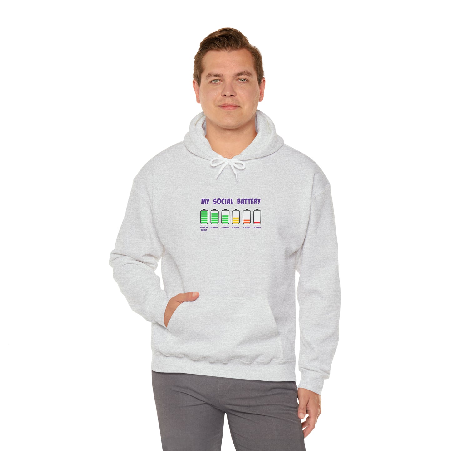 Social Battery - Unisex Heavy Blend™ Hooded Sweatshirt