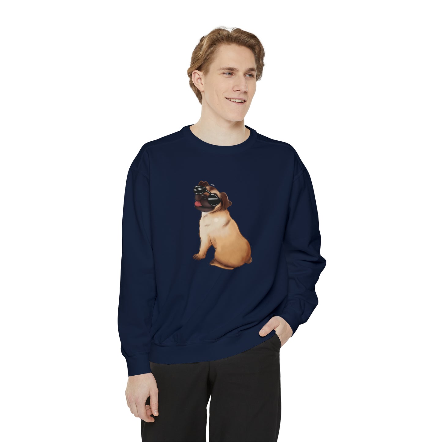 Pug - Unisex Garment-Dyed Sweatshirt