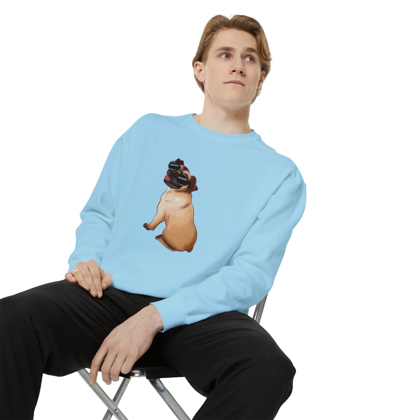 Pug - Unisex Garment-Dyed Sweatshirt