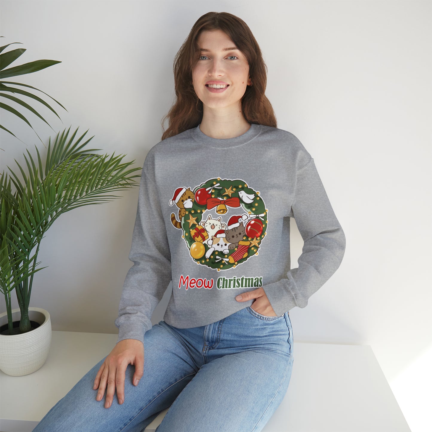 Meow Christmas - Unisex Heavy Blend™ Crewneck Sweatshirt