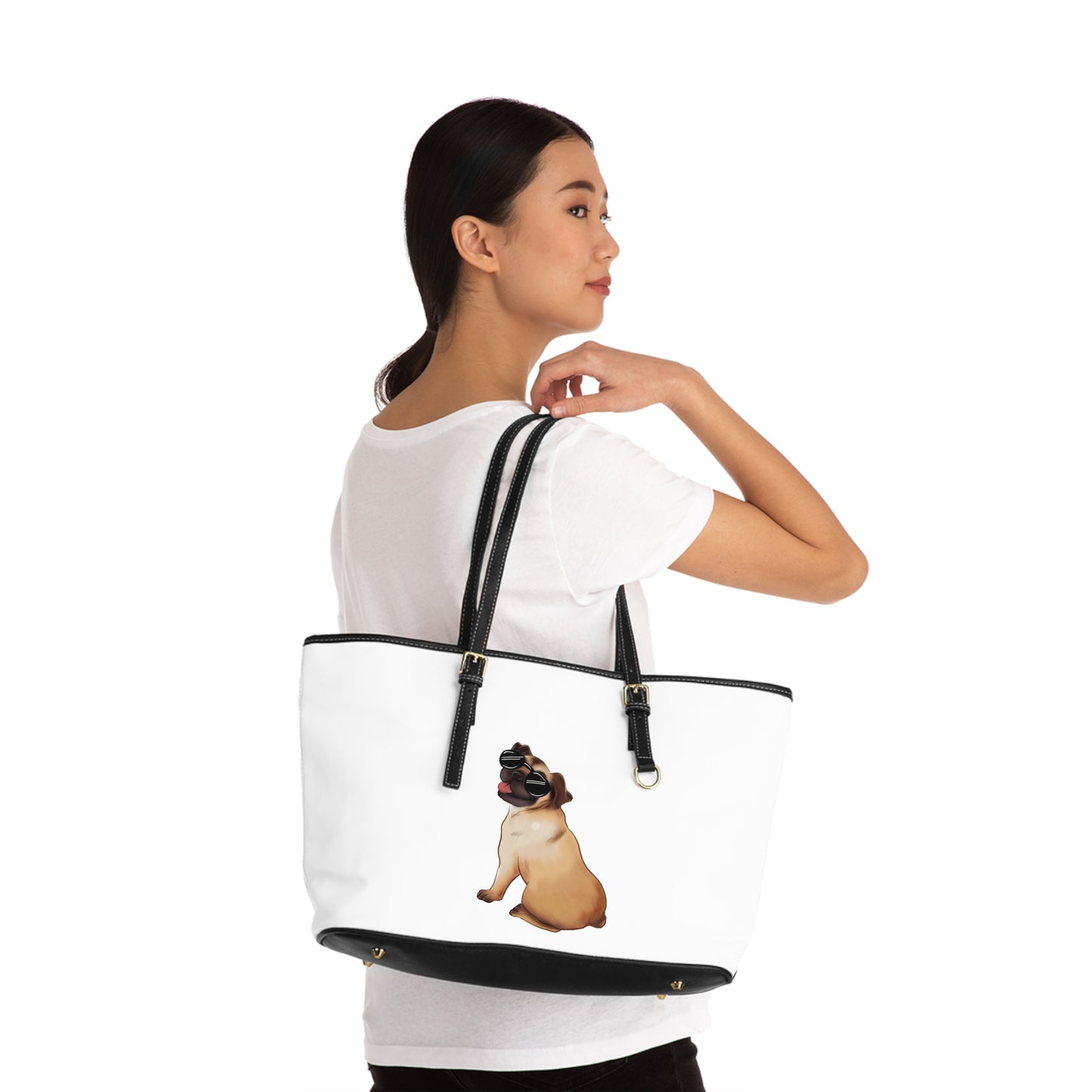 Pug - PU Leather Shoulder Bag