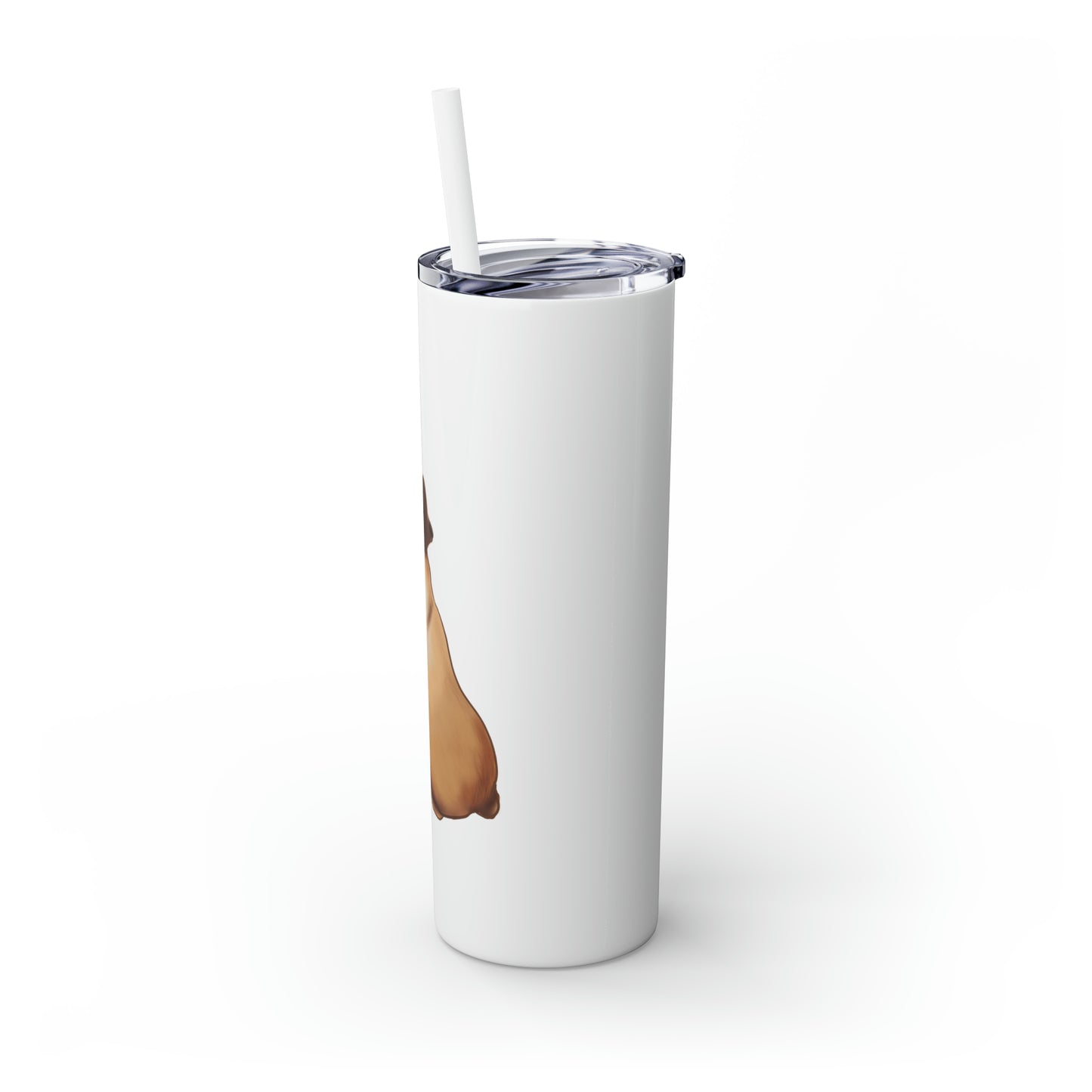 Pug - Skinny Tumbler with Straw, 20oz