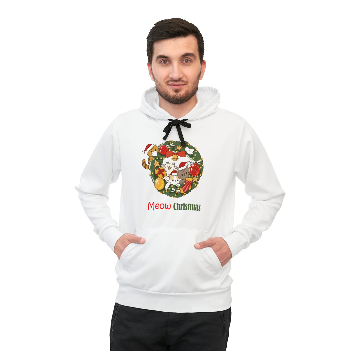 Meow Christmas - Athletic Hoodie (AOP)