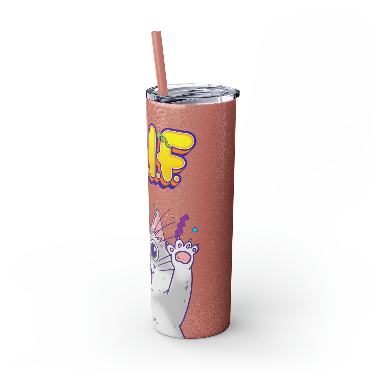 TGIF - Skinny Tumbler with Straw, 20oz