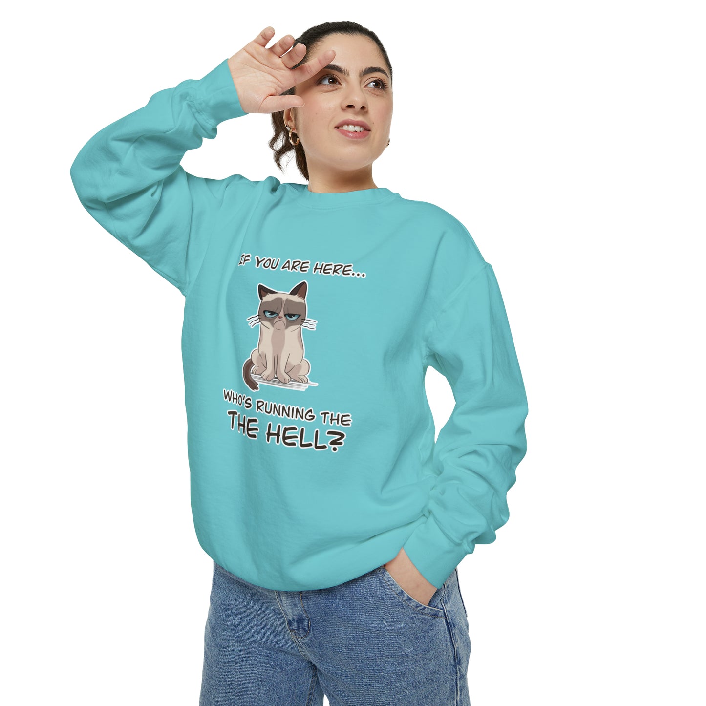 Hell Cat - Unisex Garment-Dyed Sweatshirt