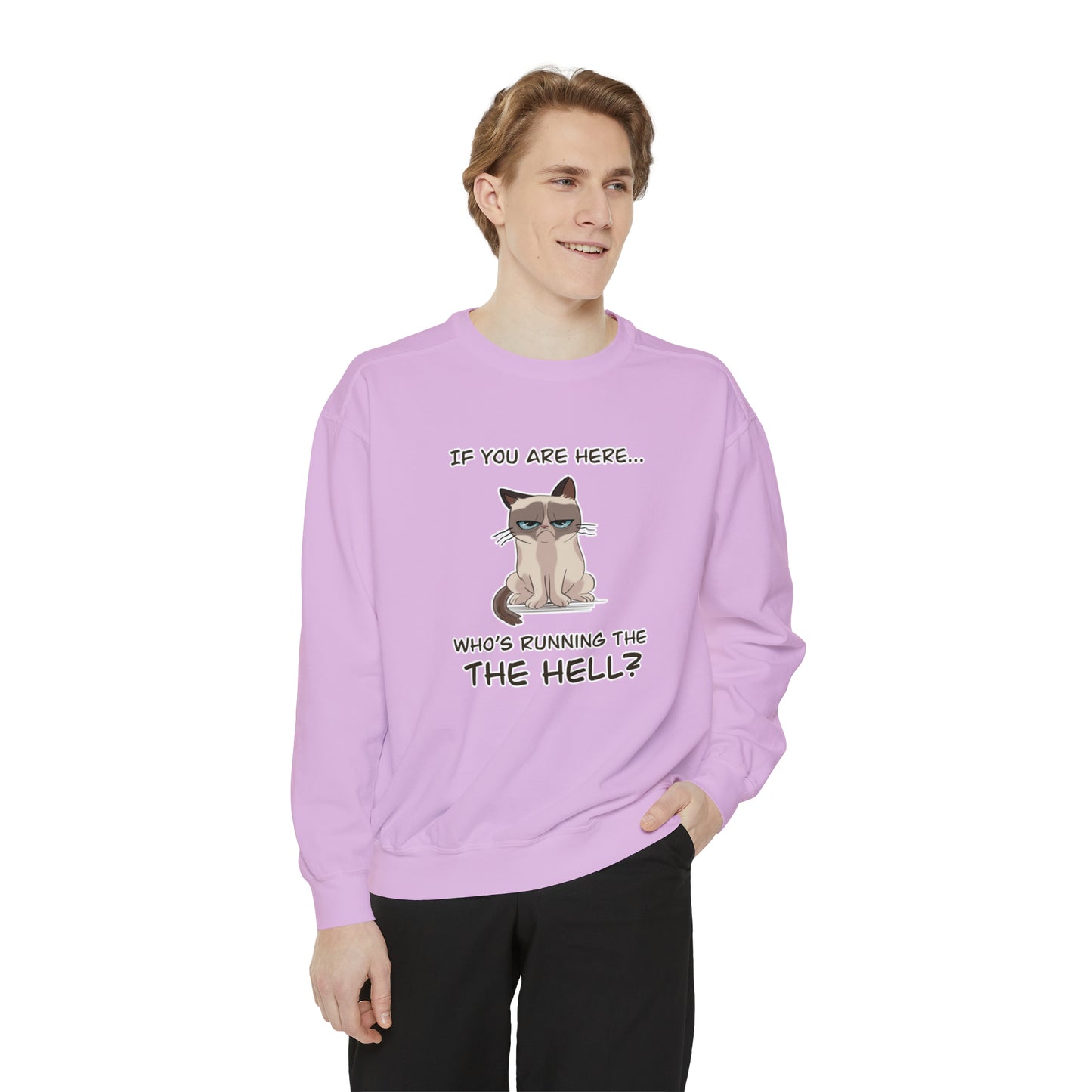 Hell Cat - Unisex Garment-Dyed Sweatshirt