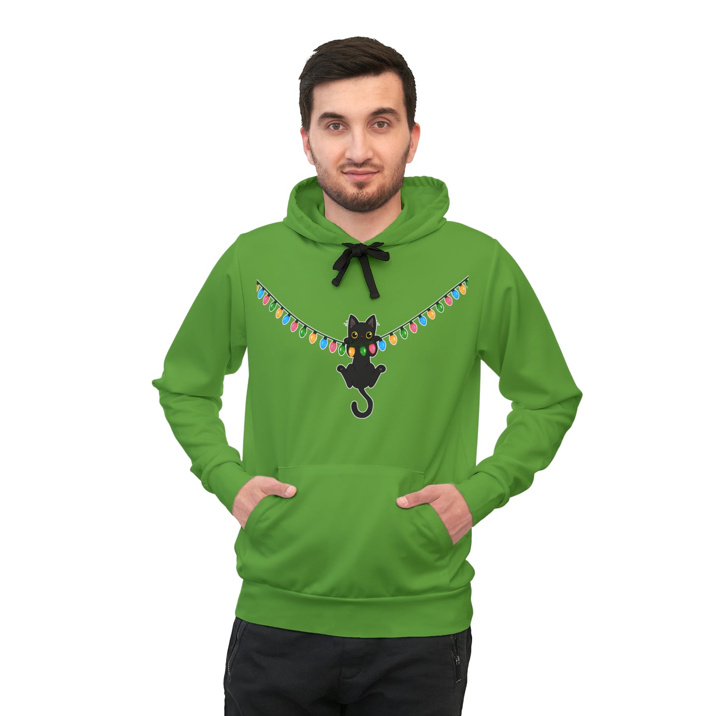 Meow Christmas - Athletic Hoodie (AOP)