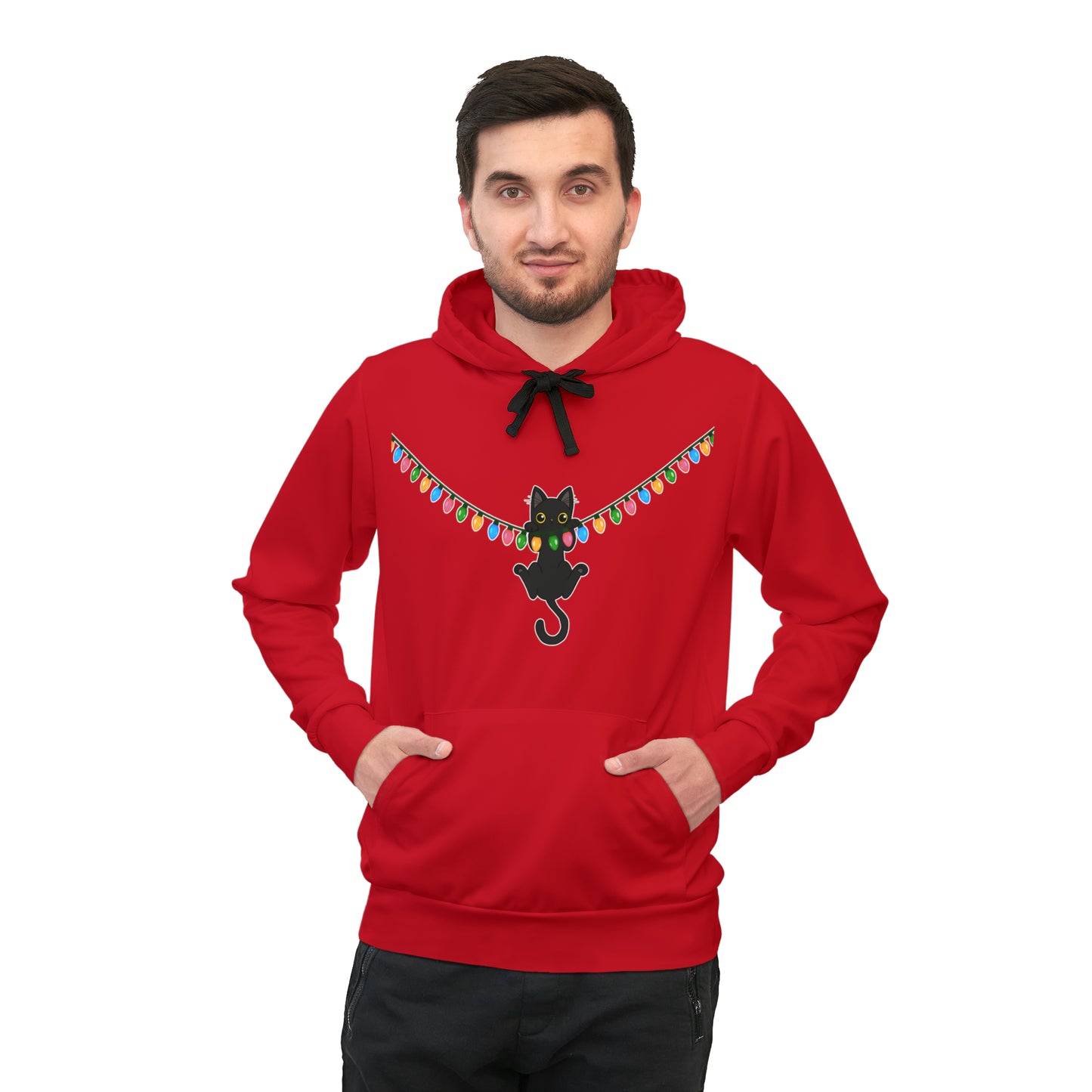 Meow Christmas - Athletic Hoodie (AOP)