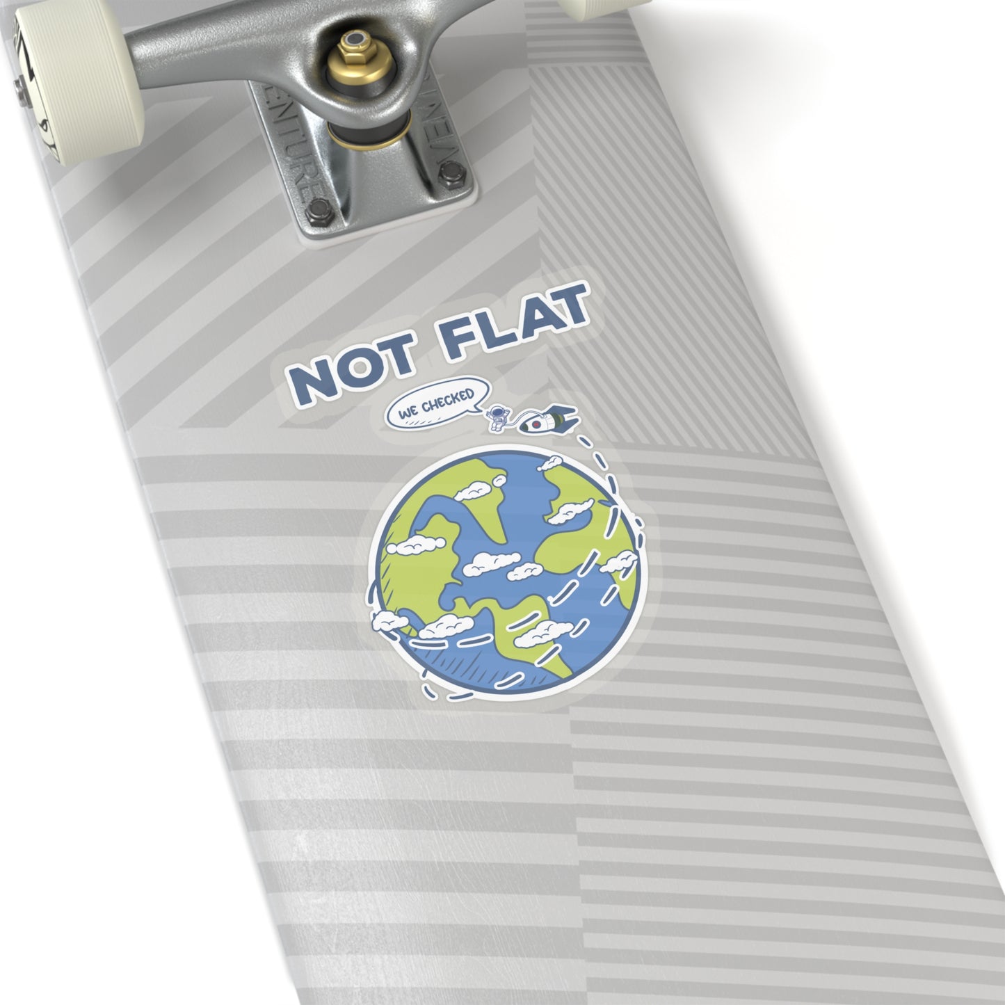 Flat Earth - Kiss-Cut Stickers