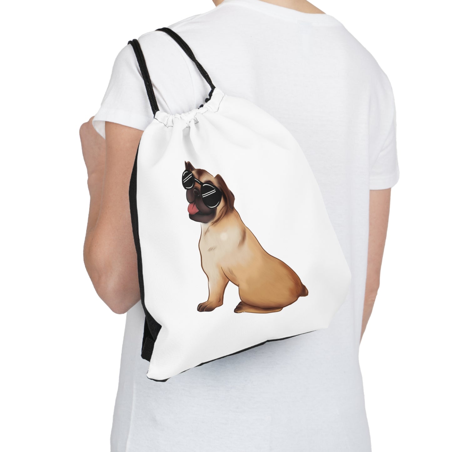 Pug - Outdoor Drawstring Bag